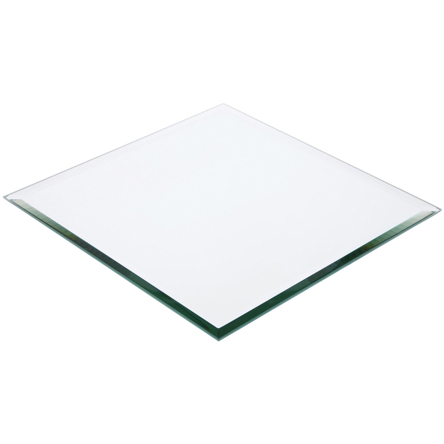 Plymor 10&#x22; Square, 5mm Thick Beveled Glass Mirror