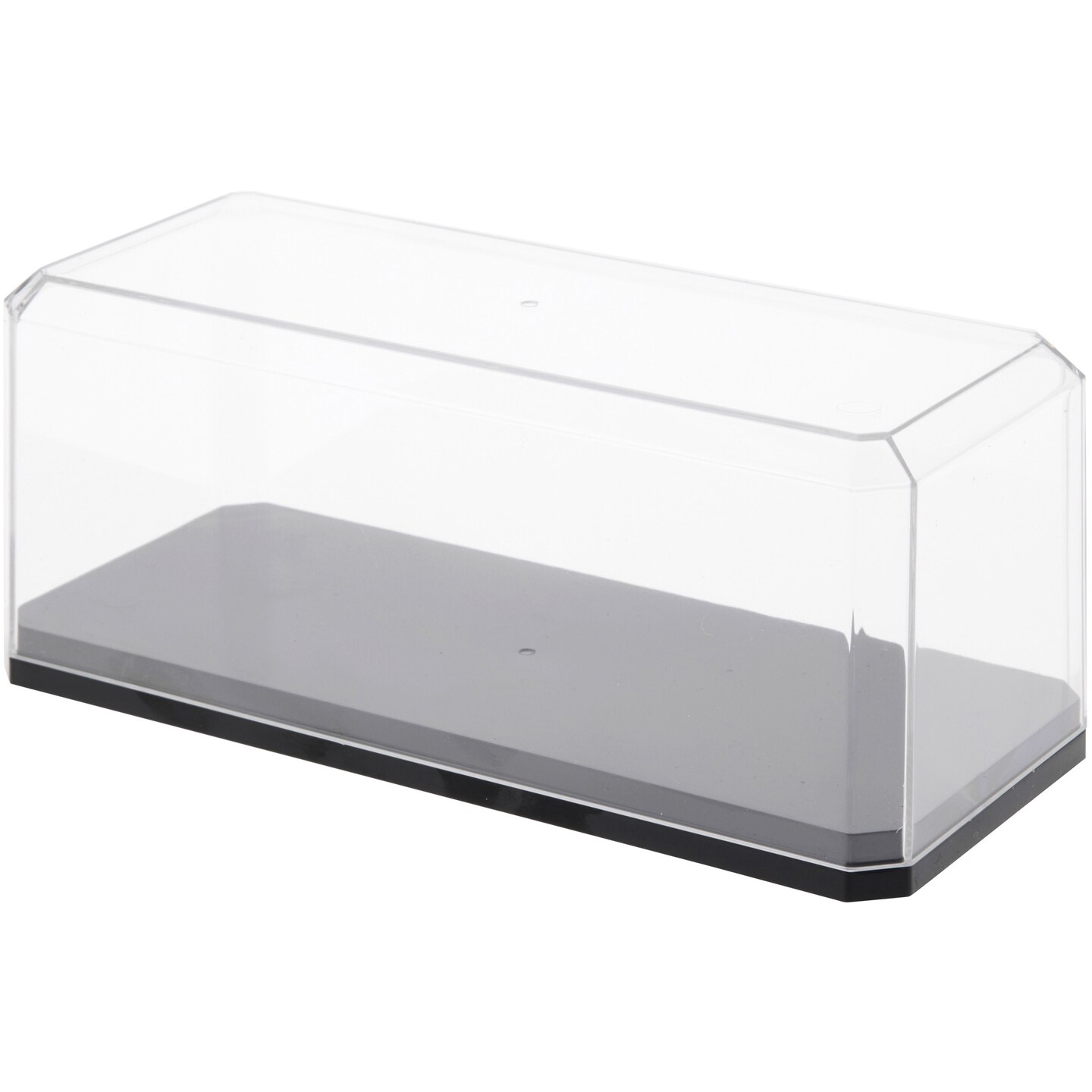Pioneer Plastics 143C-BC Clear Plastic Display Case with Base for 1:43 Scale Cars, 6.125" W x 2.625" D x 2.25" H