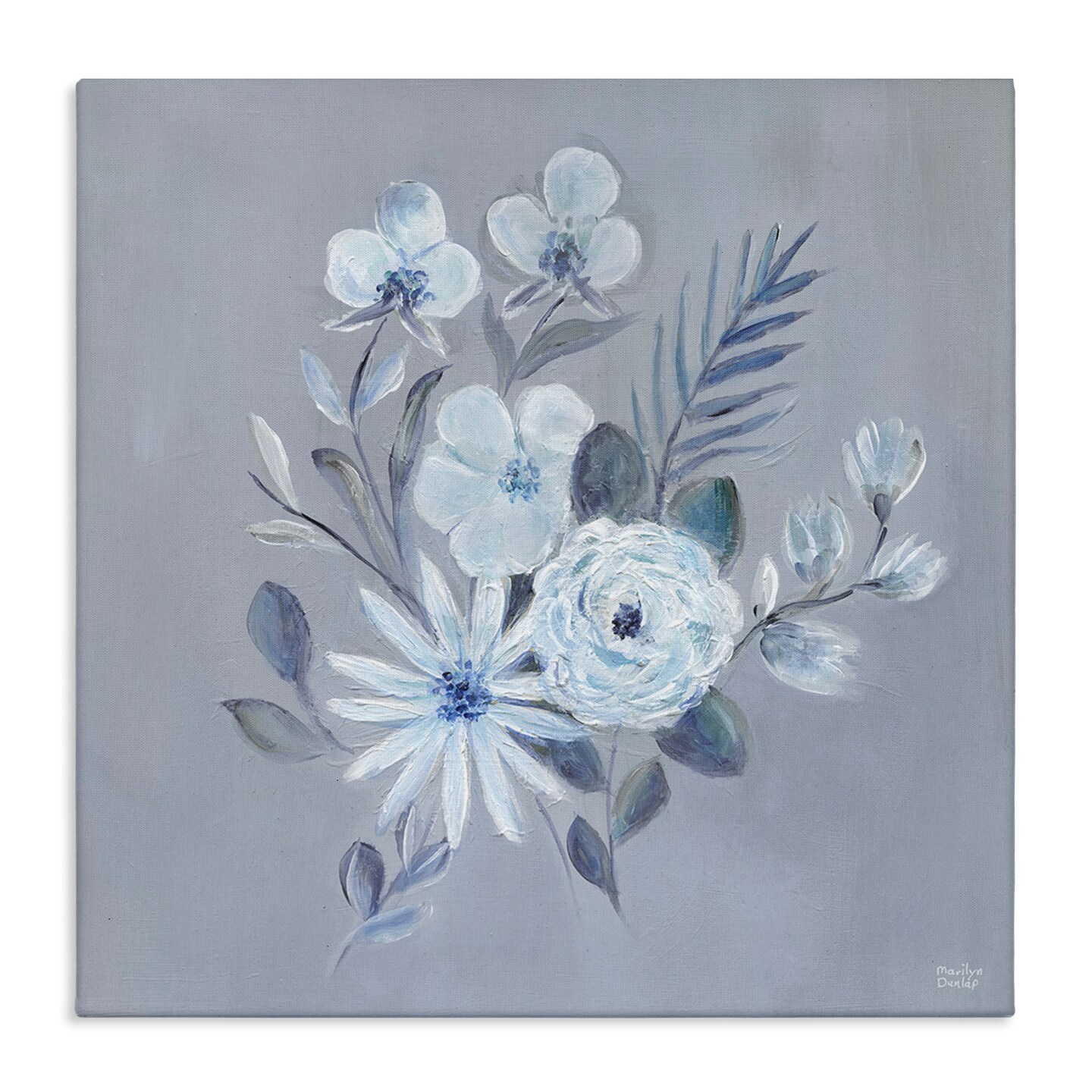 Stupell Industries Blue Toned Floral Bunch Canvas Design by Marilyn Dunlap
