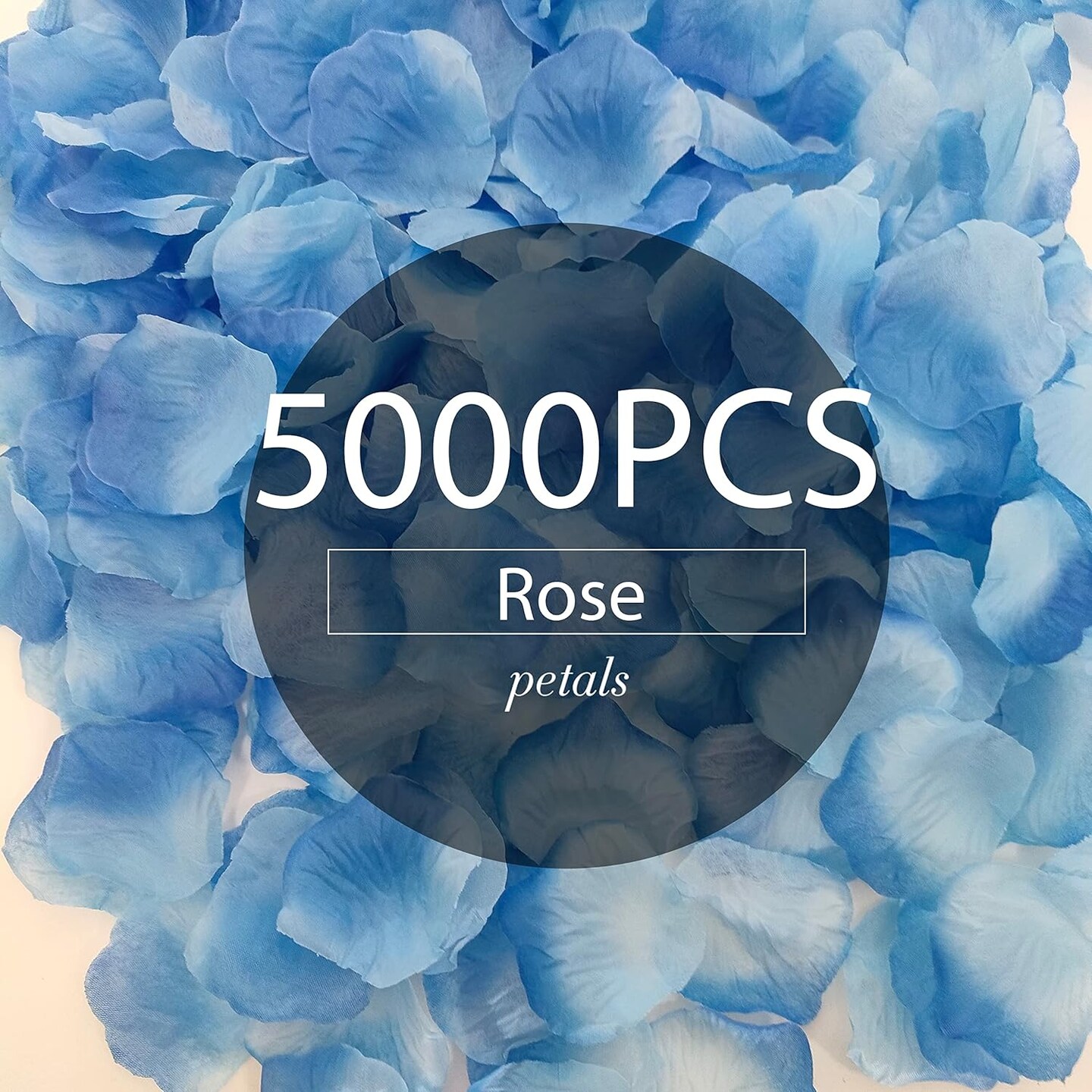 Gradient Blue Silk Rose Petals,5000 Pcs Blue Flower Petals for Romantic Night for Him,Fake Flower Petals for Wedding