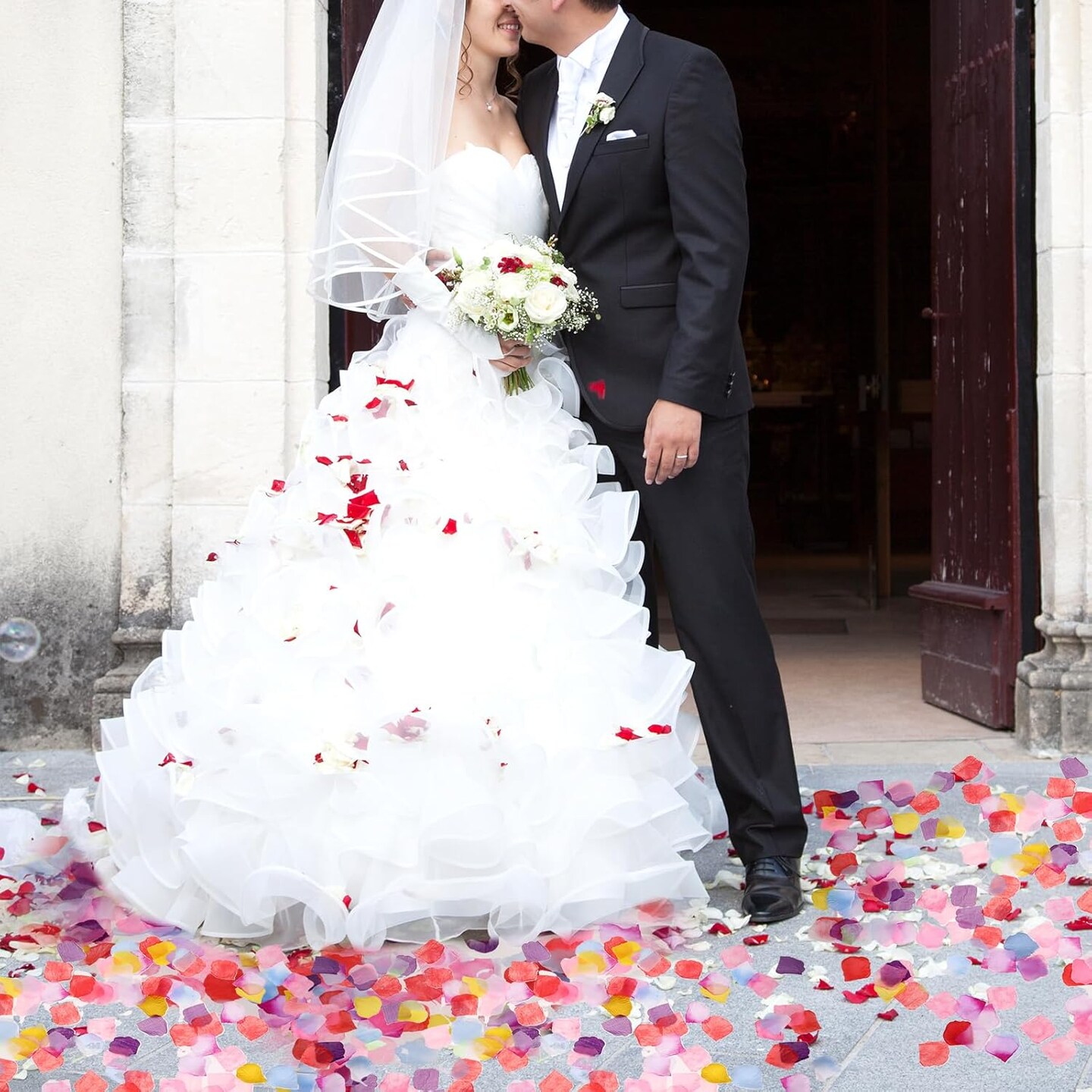1000 pcs Artificial Rose Petals Fake Petal Flower Decoration for Wedding Party Silk Flower Rose Petals Multicolor Flower Petals