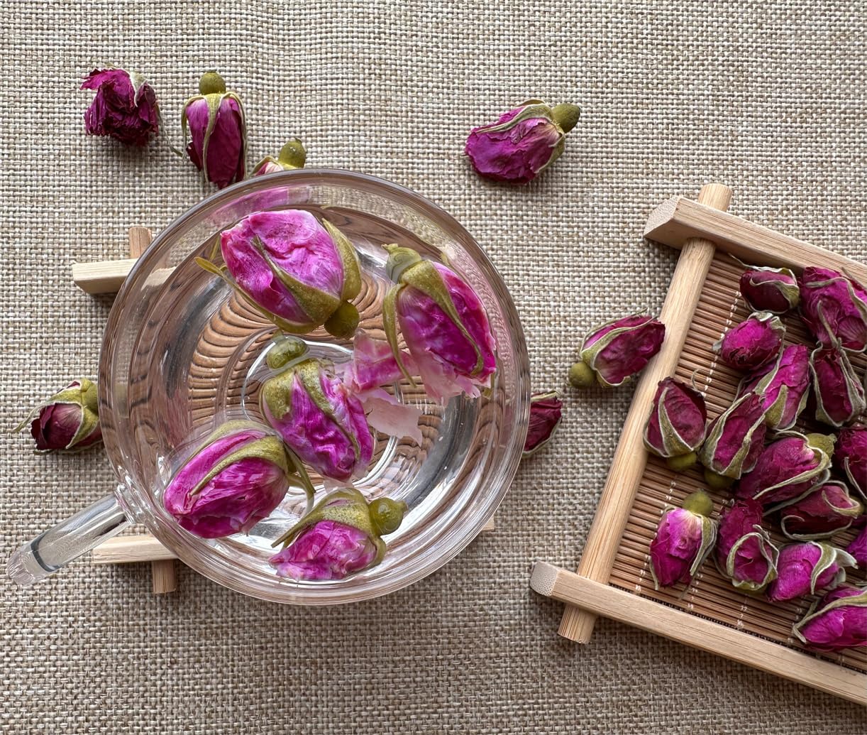 Dried Rose Petals and Rose Buds -1 Pound Food grade - Use in Tea, Baking, Making Water, essential oil, Wedding Confetti