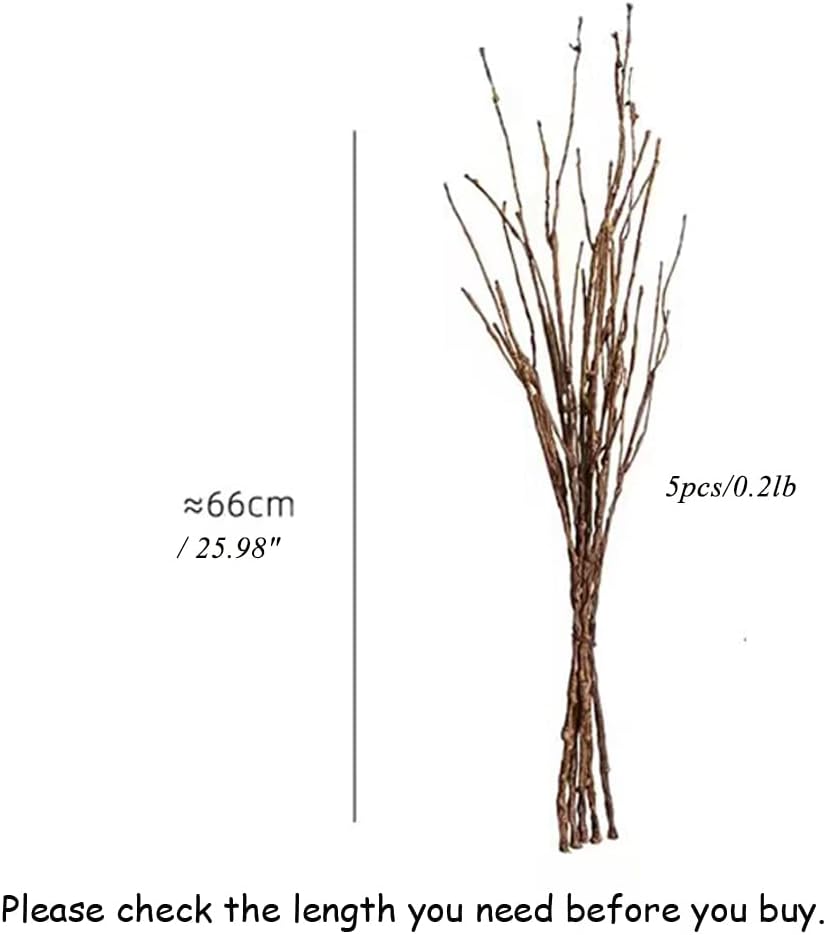5PCS Artificial Lifelike Curly Willow Branches Decorative Dried Twigs, 25.9 Inches Fake Bendable Sticks Plastic Vines/Stems for DIY Greenery Plants Vases Home Office Party Decoration