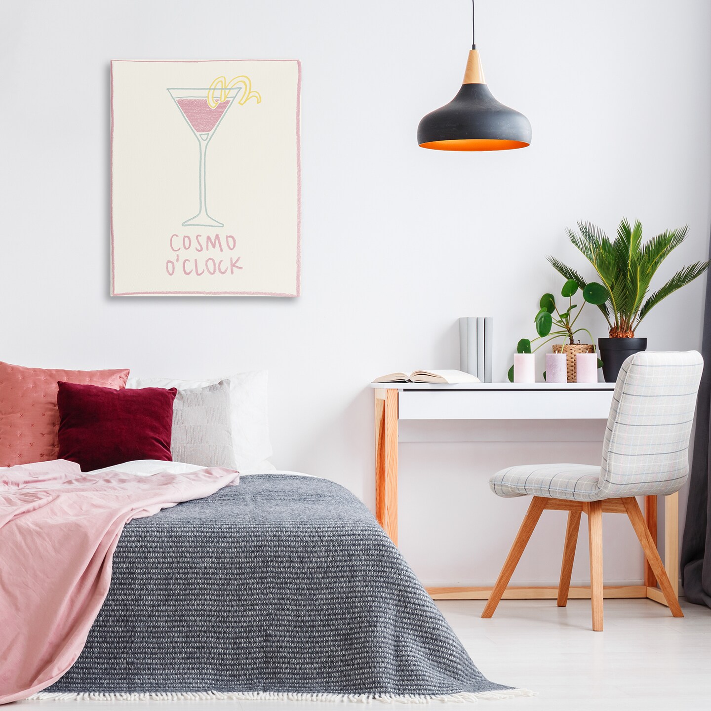 Stupell Industries Minimal Cosmo O&#x27;Clock Canvas Design by Grace Popp