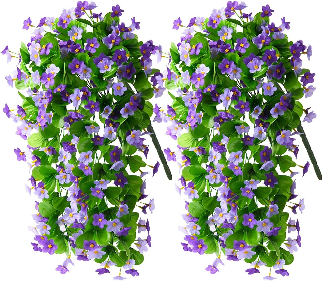 2 Pack Artificial Hanging Flowers