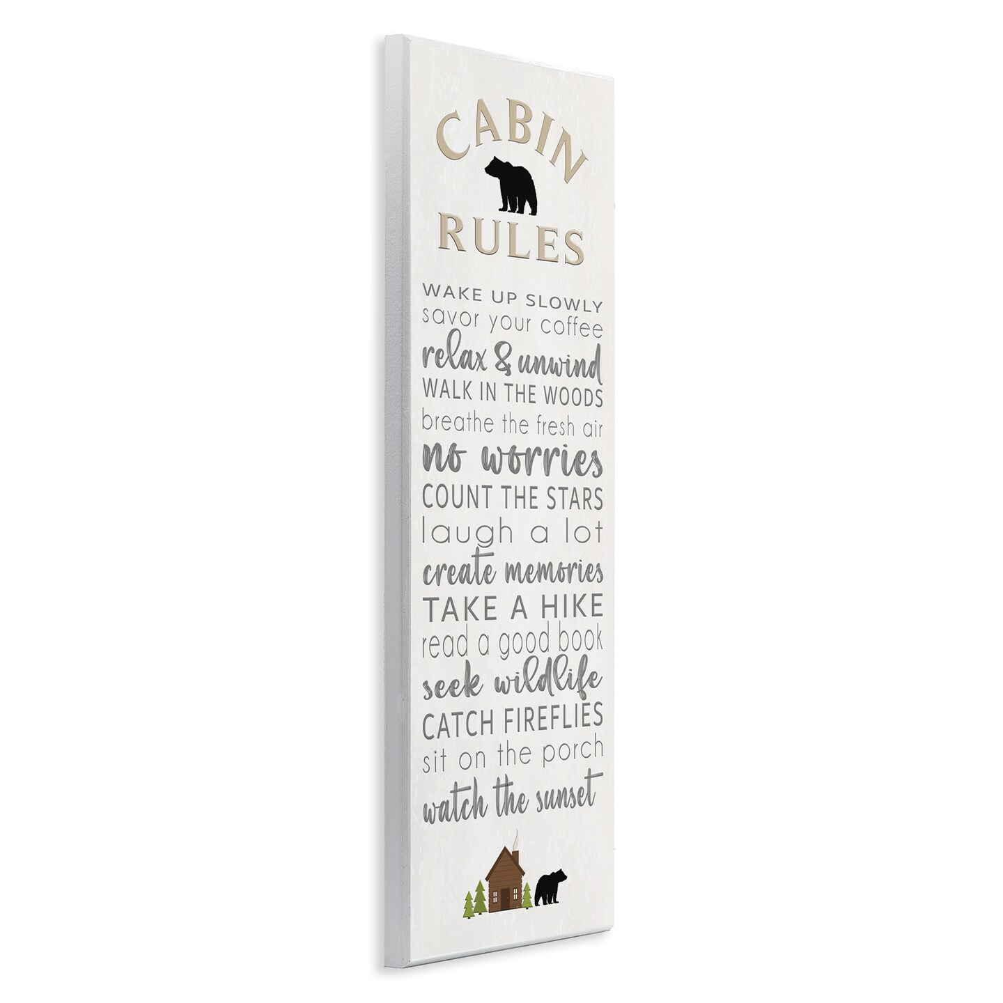Stupell Industries Fun Adventure Cabin Rules Wall Plaque Design by Seven Trees Design