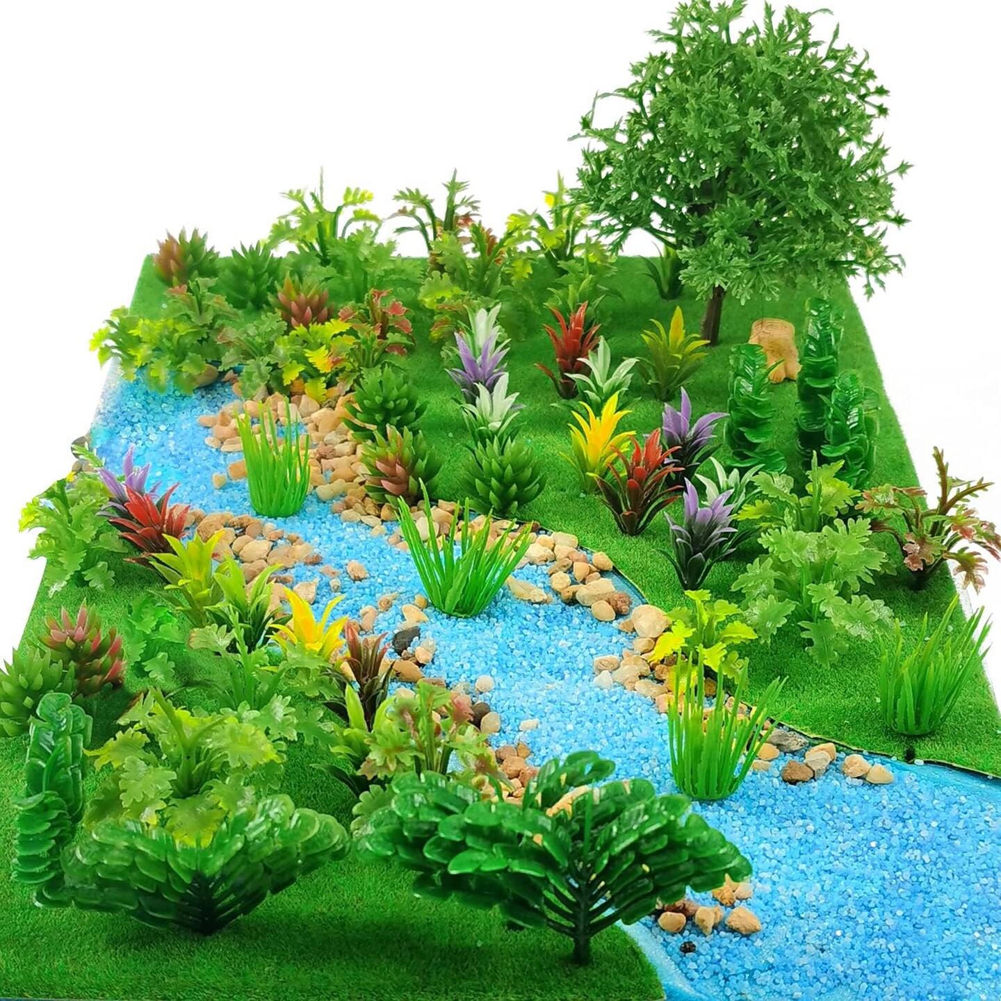 91pcs Model Trees Mixed Miniature Trees Model Train Scenery Fairy Garden Trees Diorama Trees Artificial Wargame Trees Model Railroad Scenery Diorama Supplies for DIY Scenery Landscape