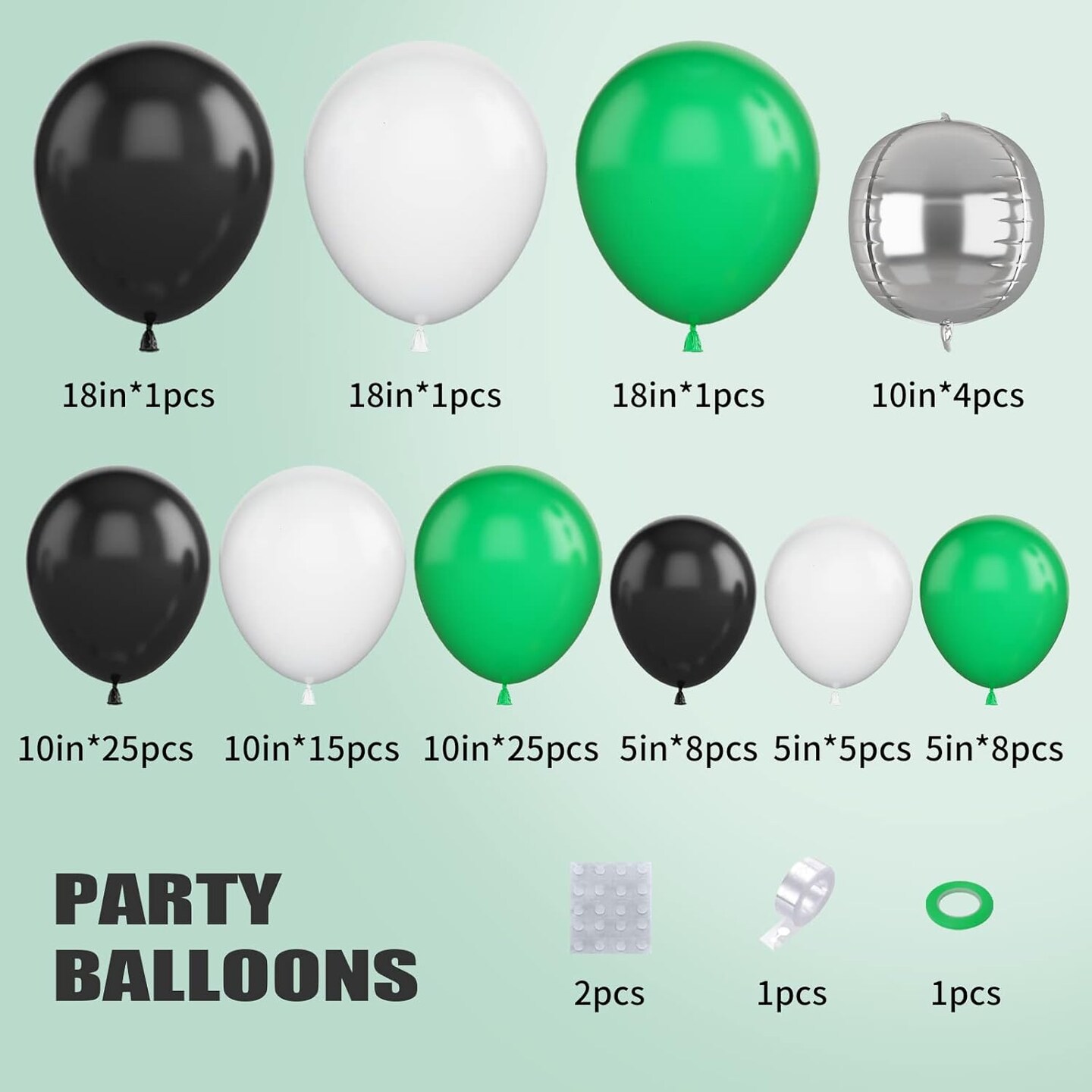 Red Black White Balloon Arch Kit Latex Balloon