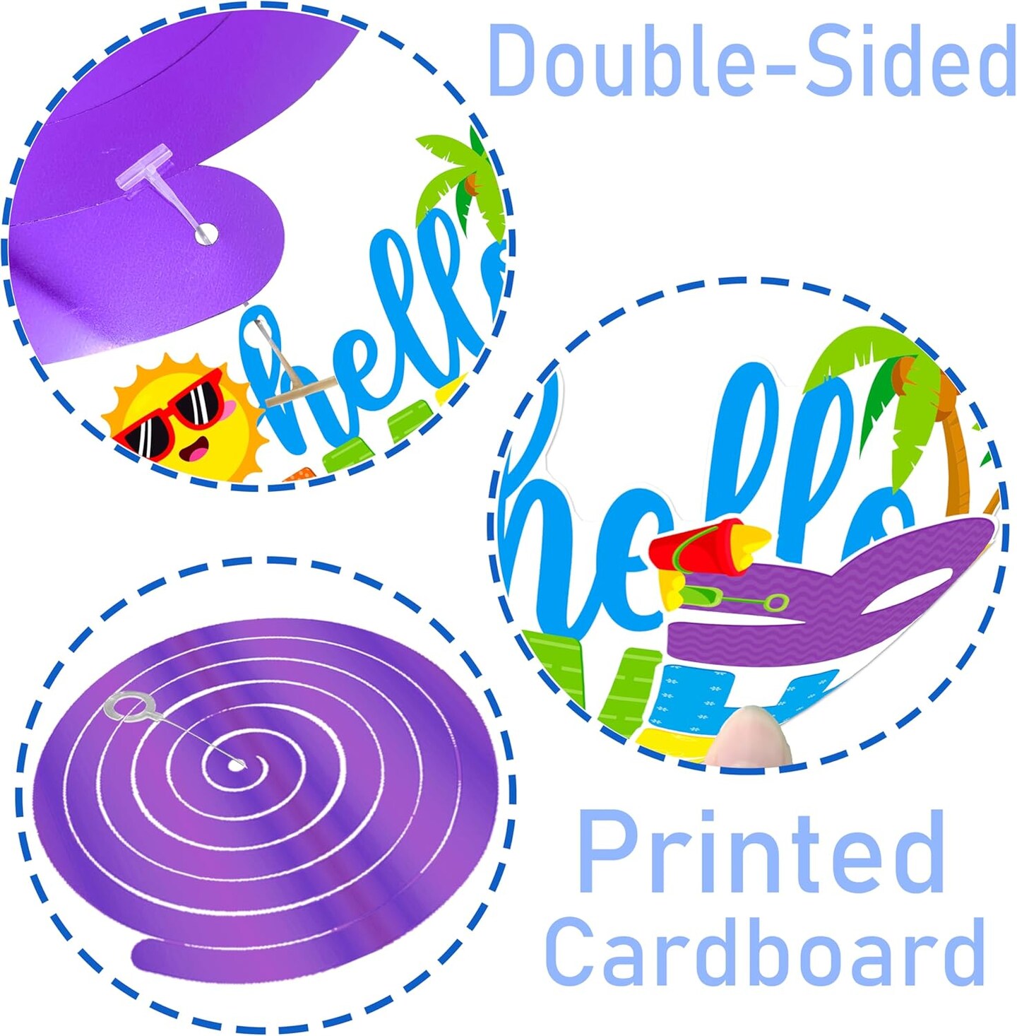 Summer Beach Pool Party Hanging Swirls Hello Summer Party Decoration 20pcs Beach Pool Themed Swirl Ceiling Summer Party Hanging Streamer for Hawaii Beach Pool Party Baby Shower Supplies