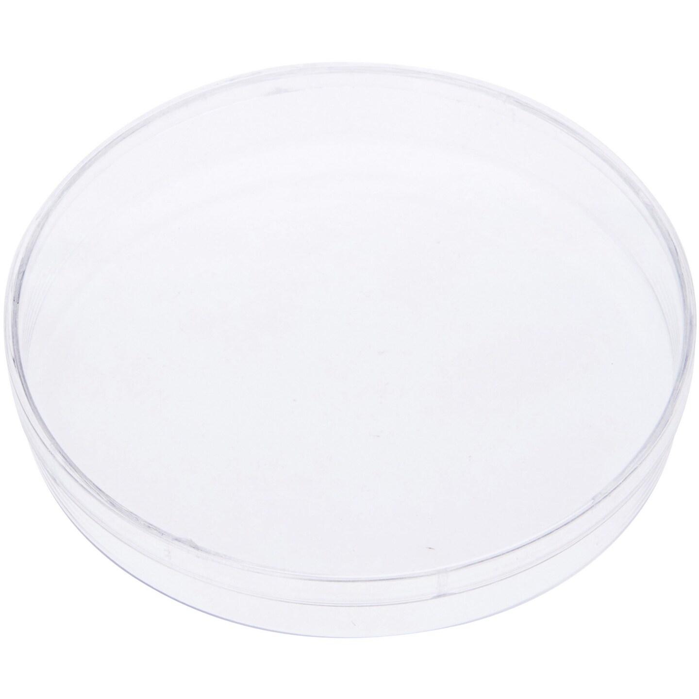 Pioneer Plastics 052C Clear Round Petri Dish Plastic Container, 4.3125" W x 0.625" H