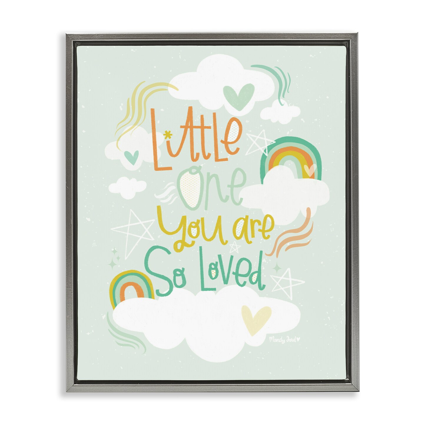 Stupell Industries Little One You Are Loved Floating Frame Design by ...