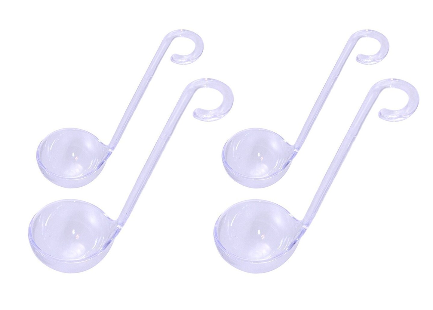 Chef Craft Plastic Mini Dressing / Sauce Ladles in 2 Sizes, Set of 4, Clear