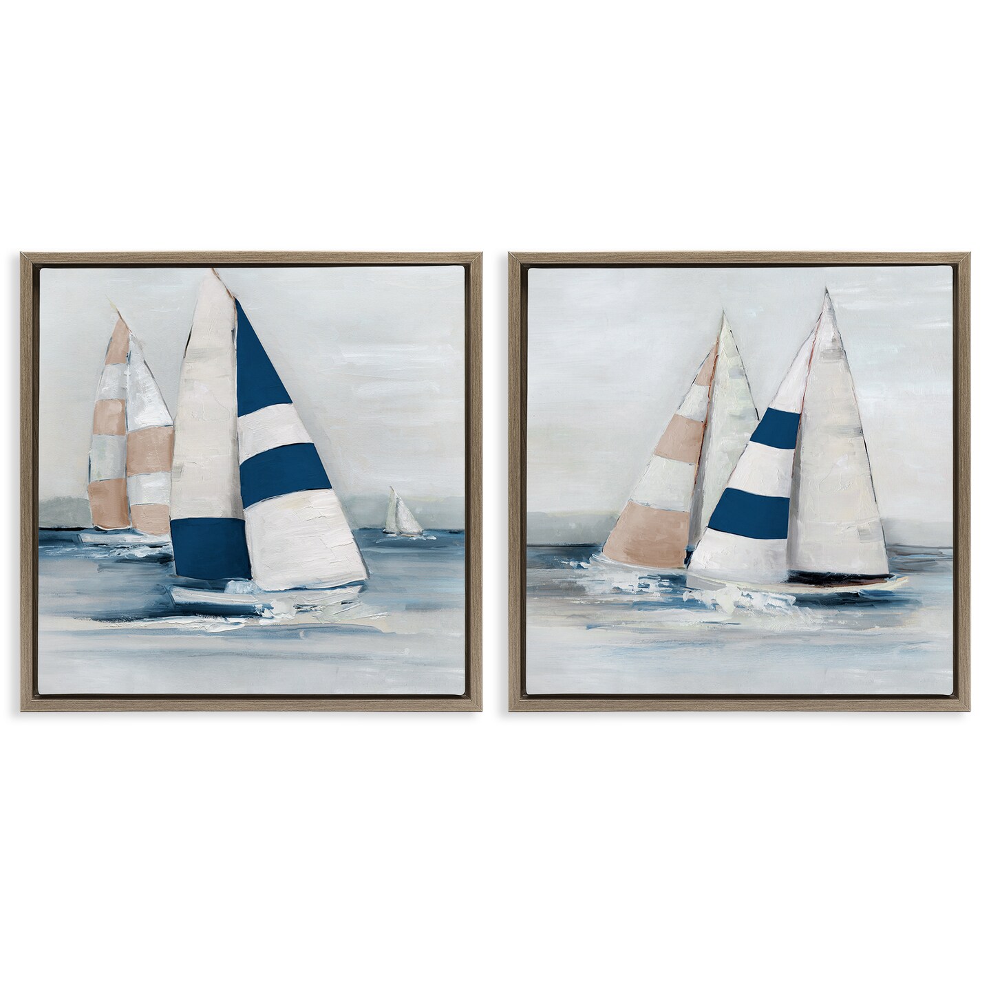 Stupell Industries Sailboat Fleet Voyage 2pc Floating Frame Set Design ...