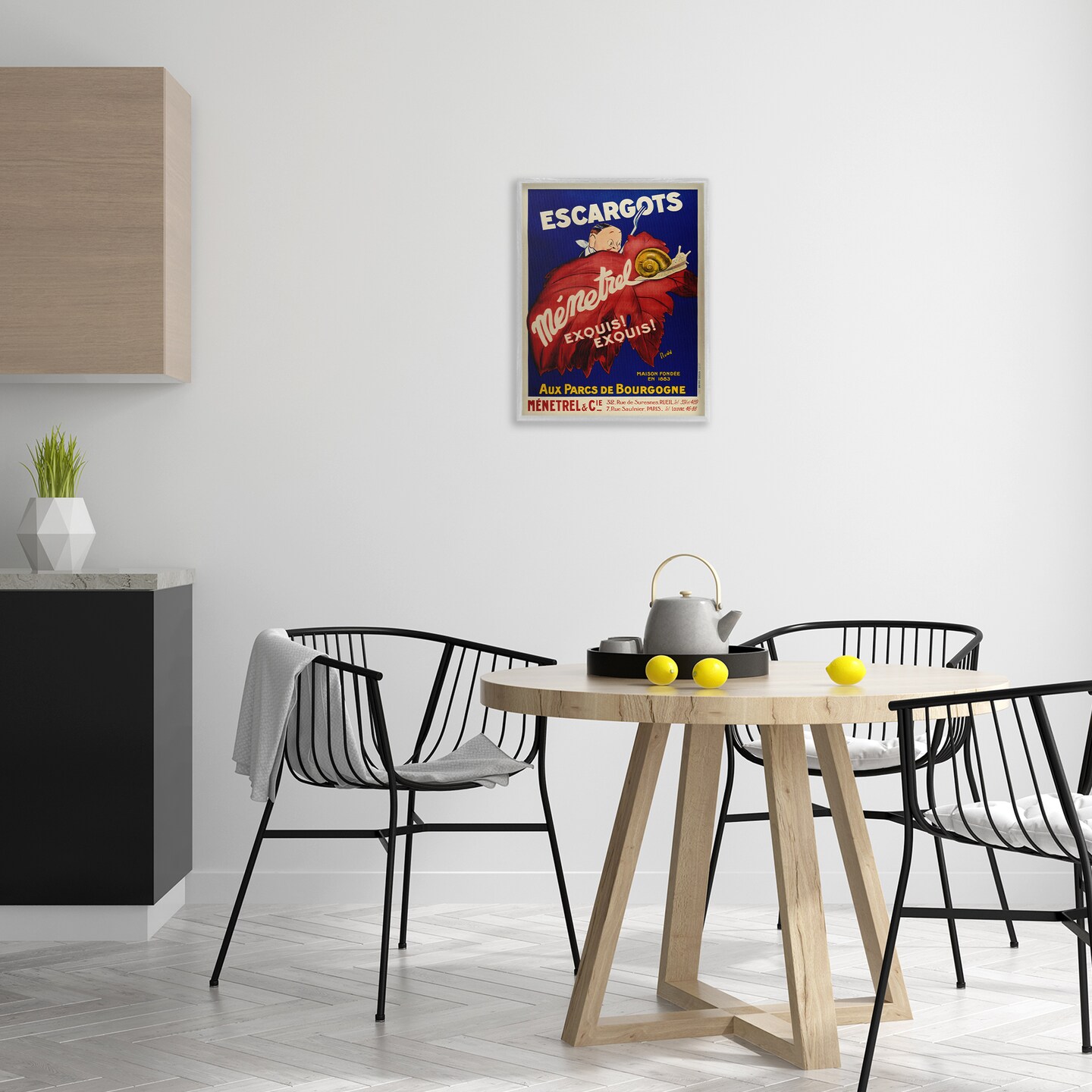 Stupell Industries Vintage Escargots Advertisement Framed Giclee Design by Marcus Jules