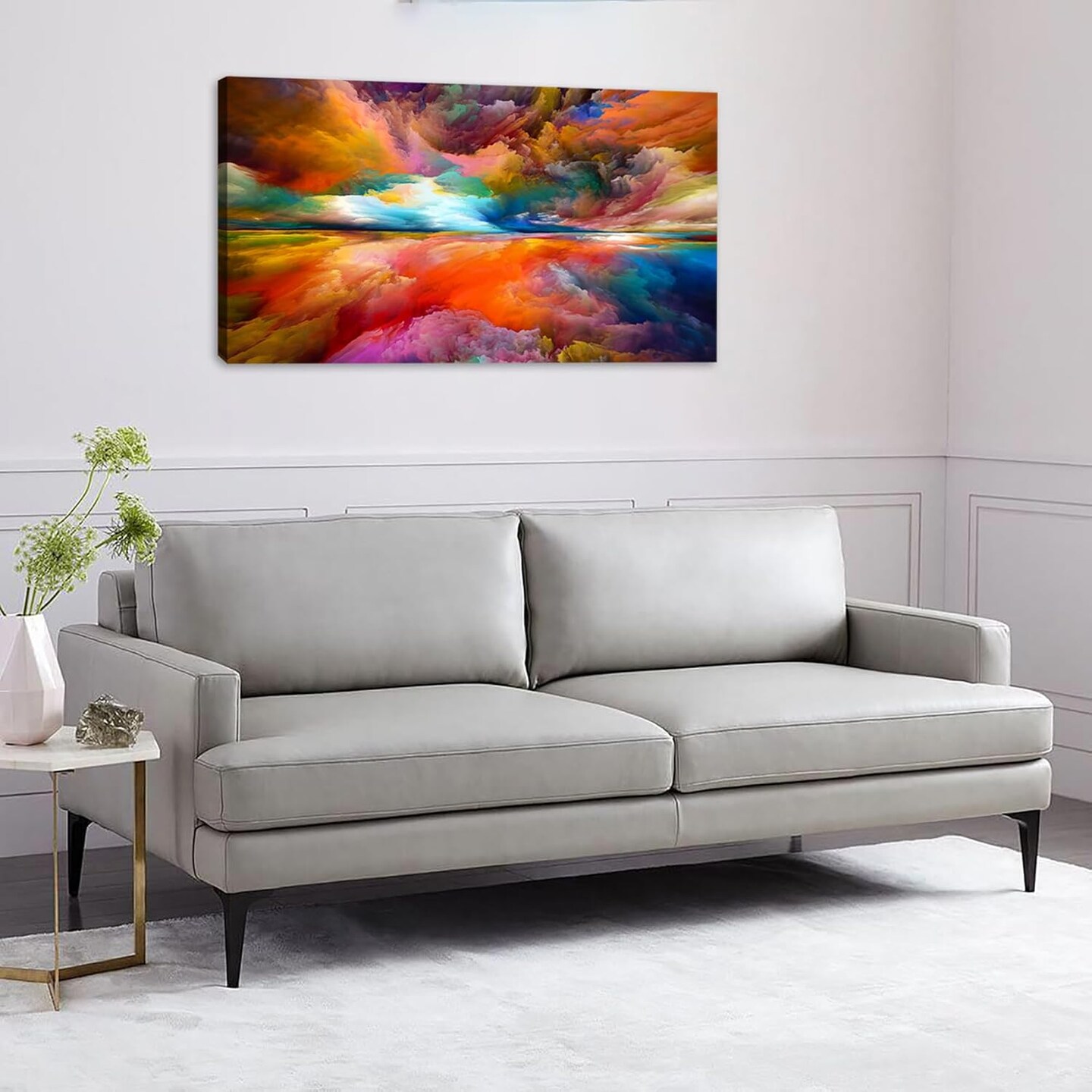 Abstract Wall Art Colorful Clouds Landscape Pictures Canvas Prints Paintings Ready to Hang for Living Room Bedroom Kitchen Home and Office Wall Decor