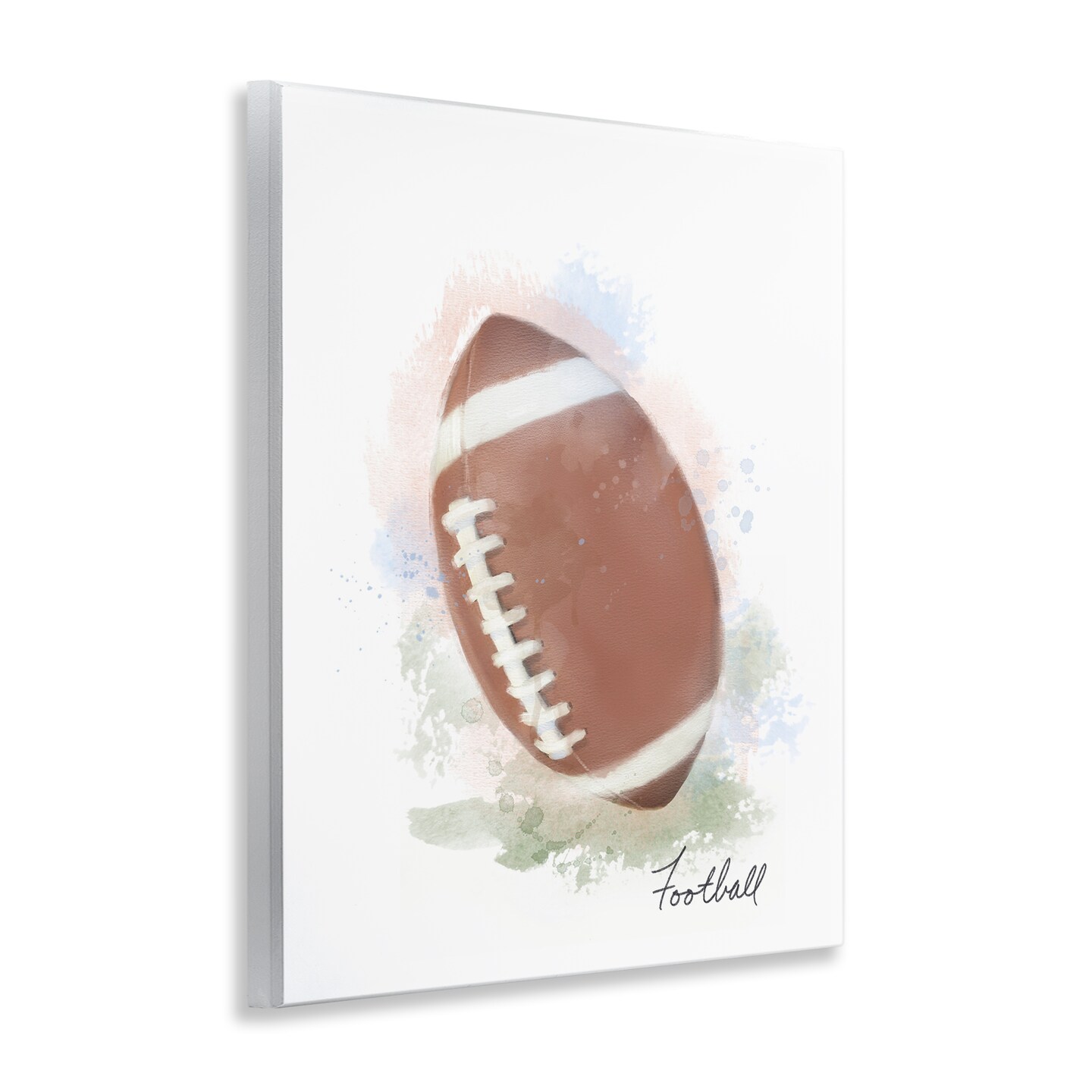 Stupell Industries Soft Pastel Football Wall Plaque Design by Matthew Piotrowicz