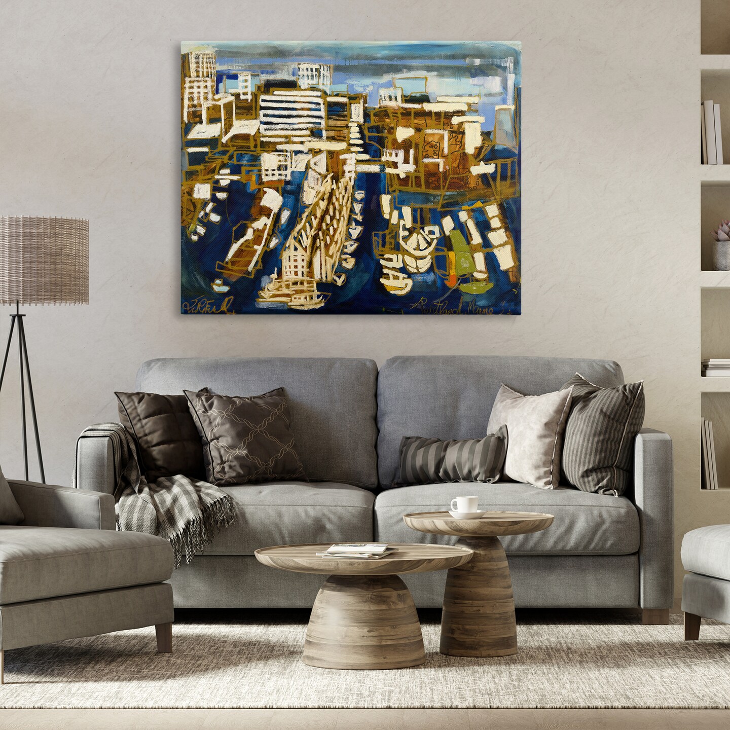 Stupell Industries Bold Abstract Cityscape Canvas Design by Erin McGee Ferrell