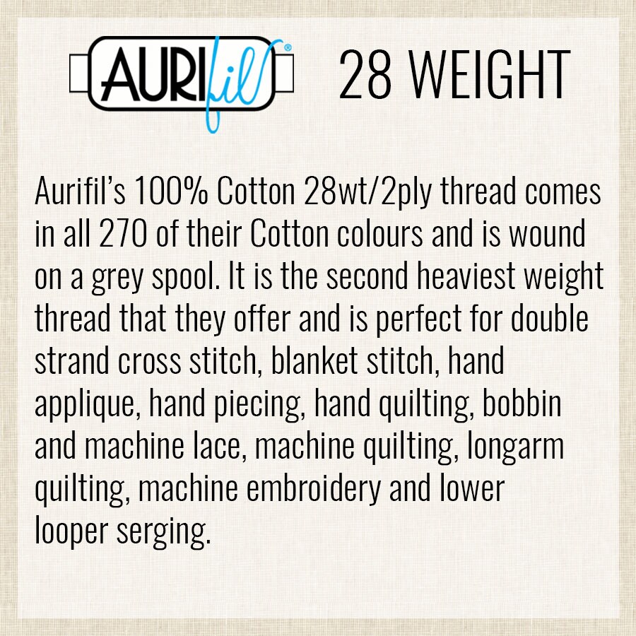Rope Beige (5011) | 28wt Cone (3300M / 3609Y) | Aurifil Thread