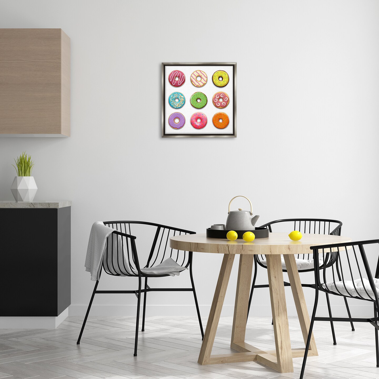 Stupell Industries Colorful Mixed Donuts Floating Frame Design by Marcus Prime