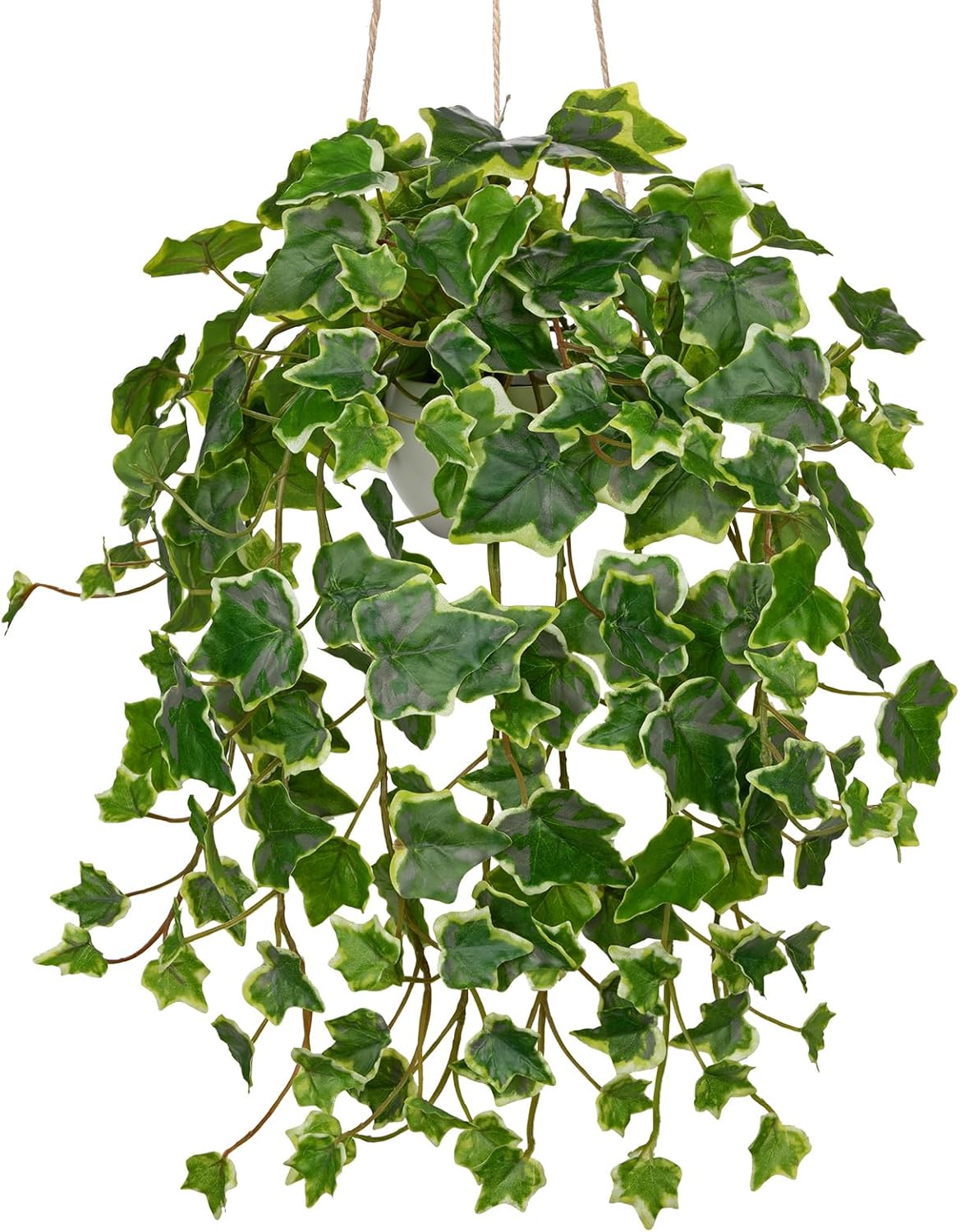 Fake Hanging Plants with Pots, Artificial Potted Ivy Vine Faux Ivy Leaves Hanging Greenery Plants for for Home Ceiling Bedroom Living Room Garden Front Porch Table Shelf Wall Decoration