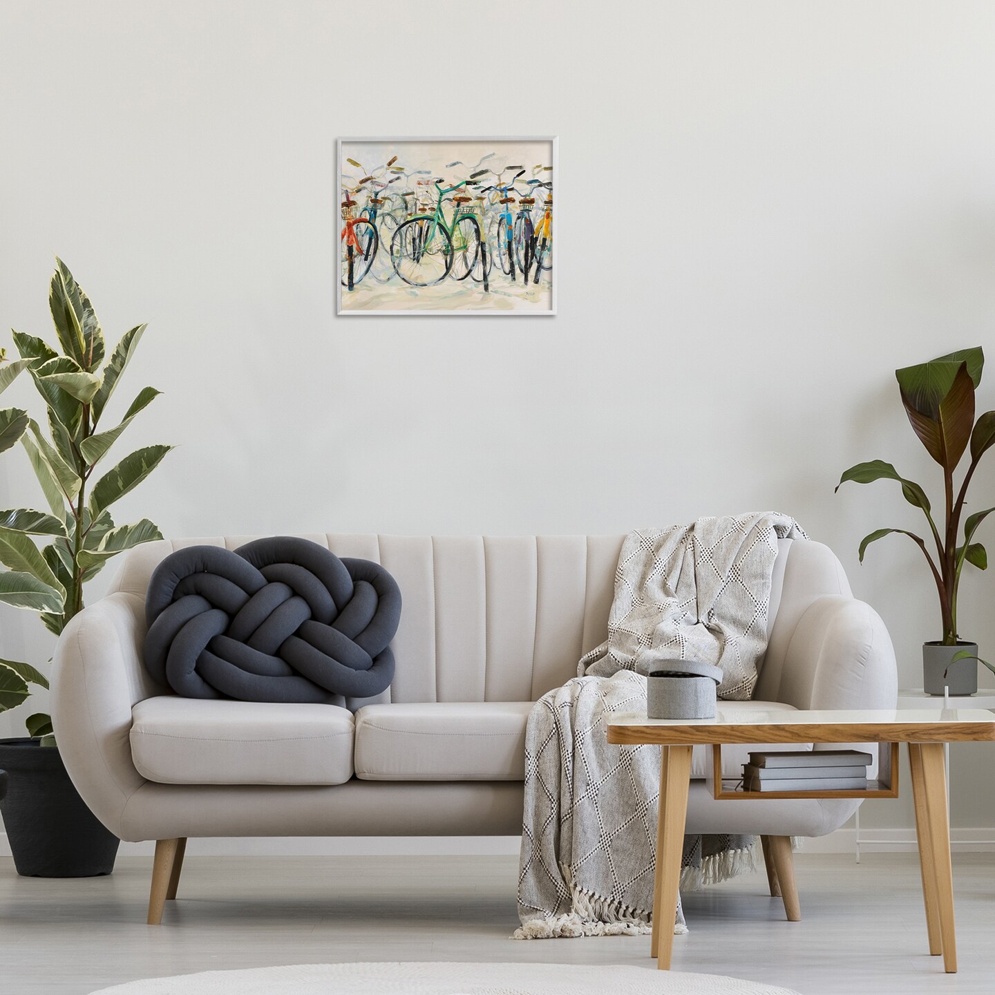 Stupell Industries Group of Bicycles Framed Giclee Design by Dusza