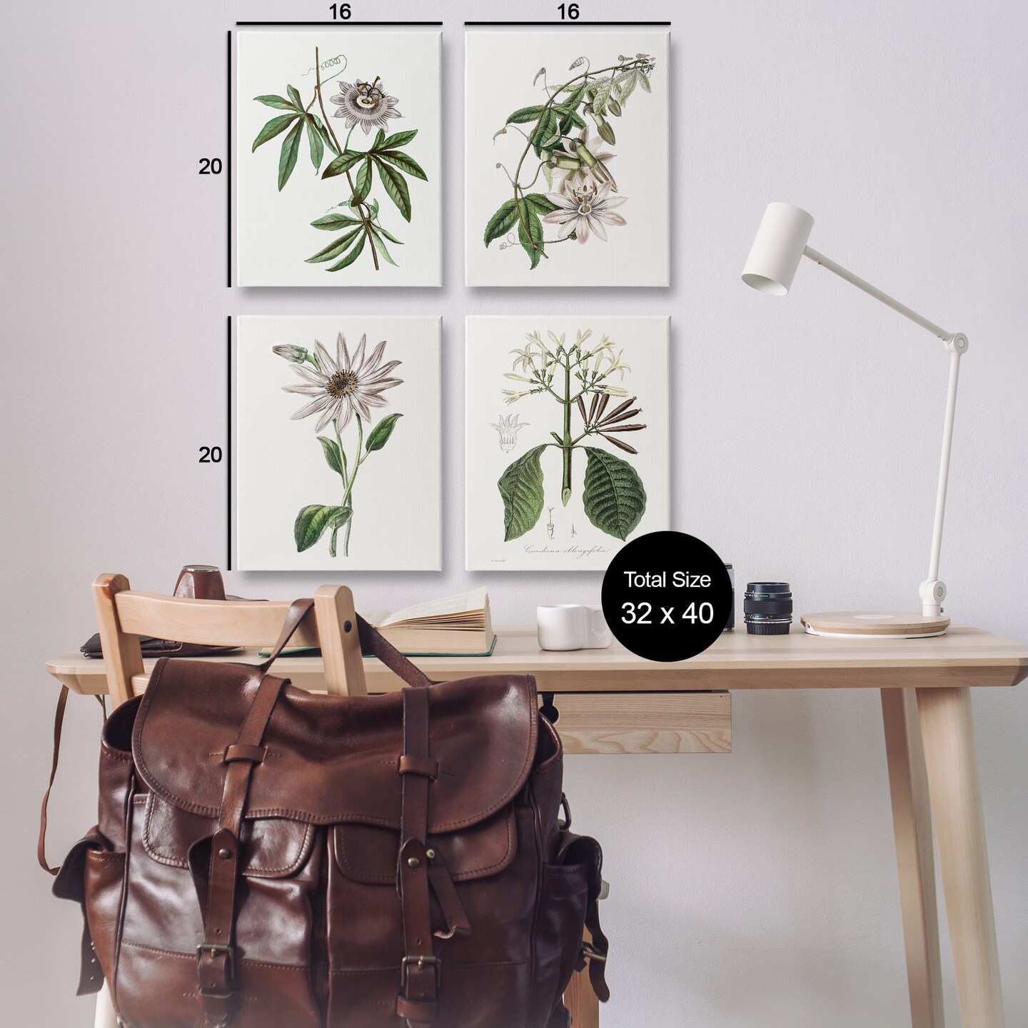 Stupell Industries Various Vintage Botanicals 4pc Canvas Set Design by CAD Design