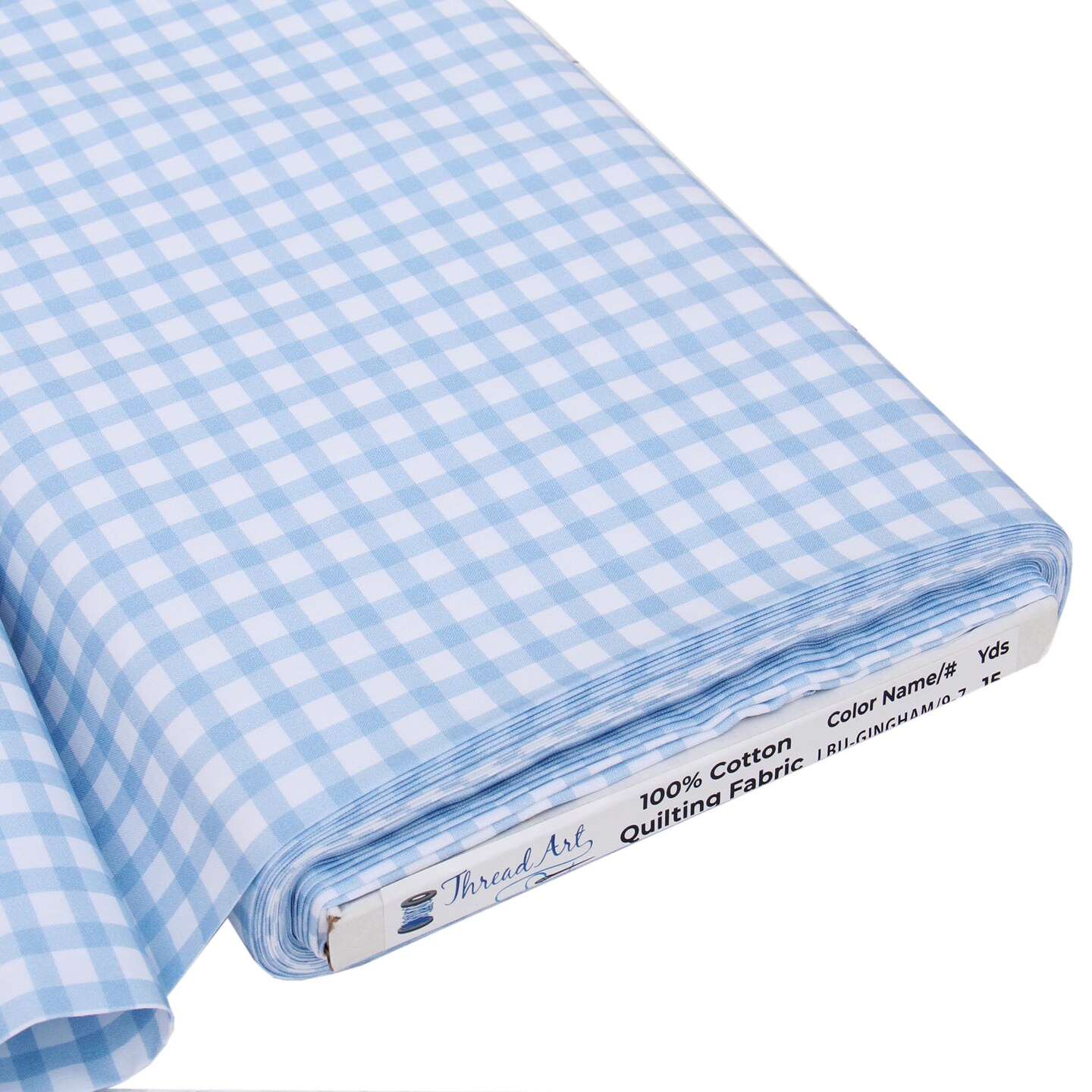 ThreadArt Premium Cotton Quilting Fabric By the Yard, 3yd or 10yd Cuts - Spring Picnic Collection - Gingham & Florals - 44" Width - 100% Cotton - Quilting, Sewing, Crafts