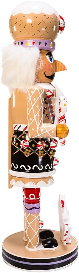 16-Inch Wooden Gingerbread Christmas Nutcracker (Color May Vary),Brown/Beige