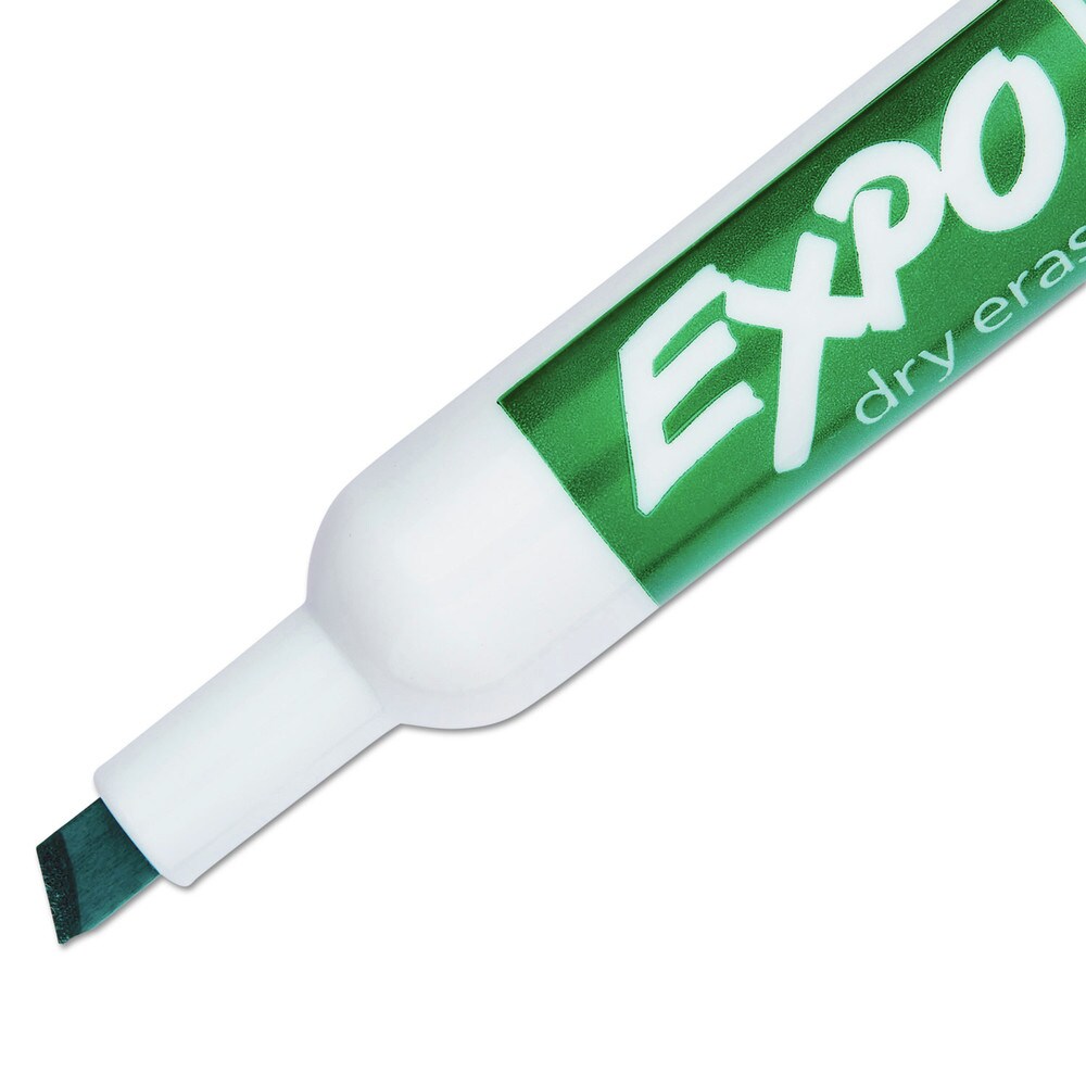 EXPO Broad Chisel Tip Low-Odor Dry-Erase Marker - Green (1-Dozen)