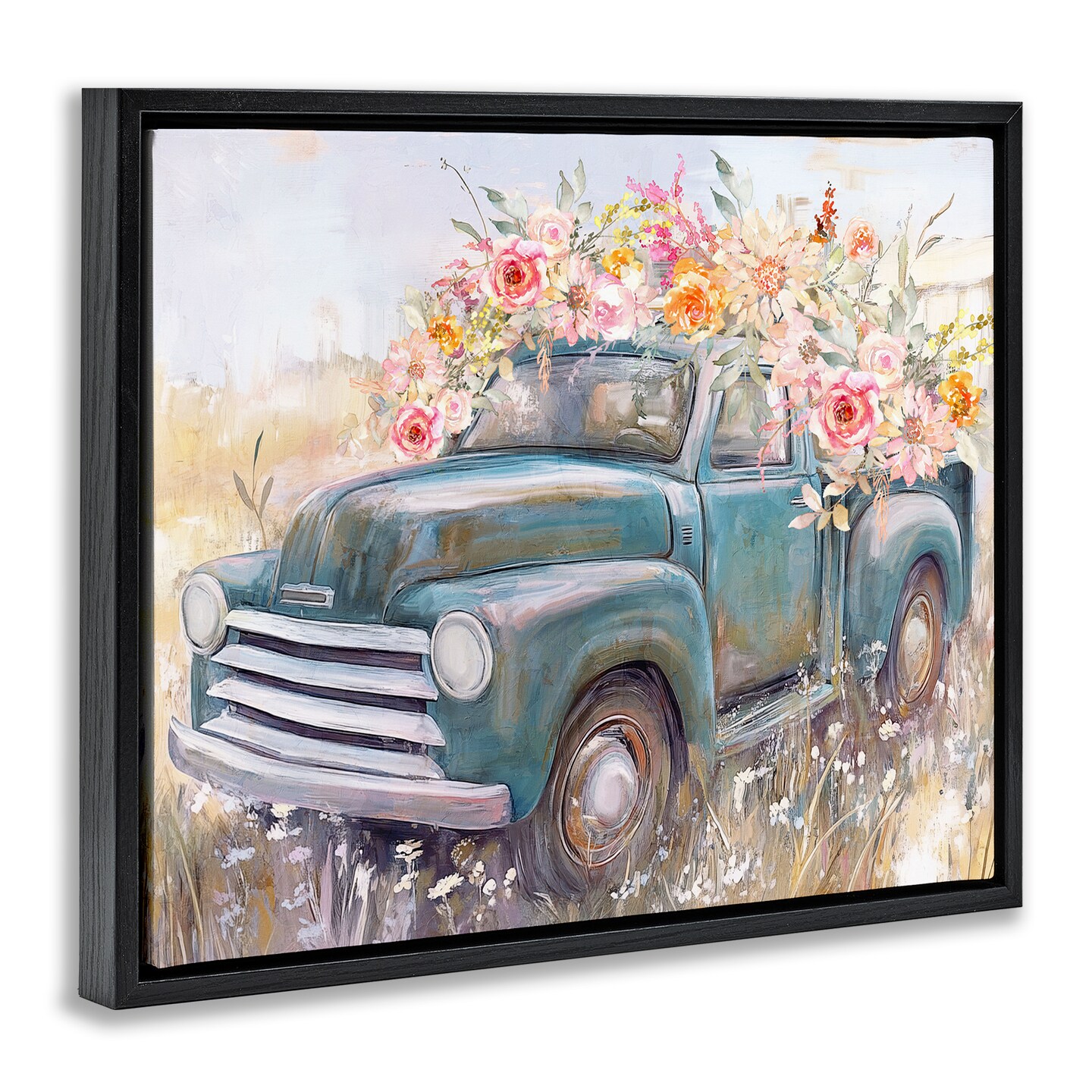 Stupell Industries Country Cargo Flower Truck Floating Frame, design by Nina Blue