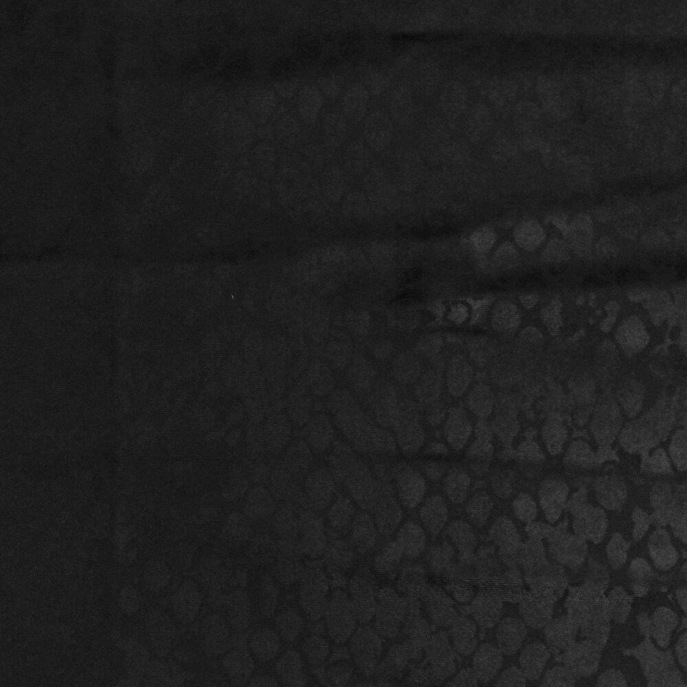 Pearl Black Famous Maker Reptile Printed Stretch Tricot Swimwear Fabric By the Yard