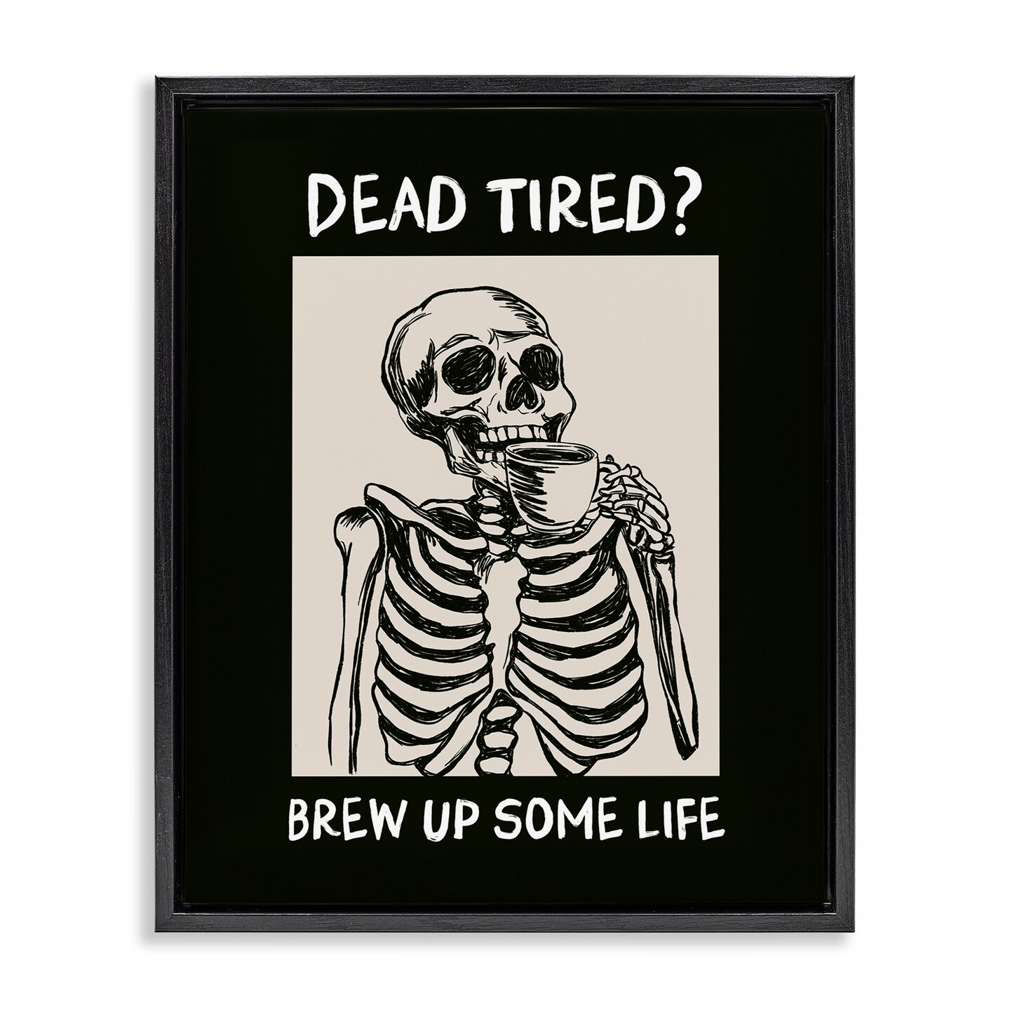 Stupell Industries Brew Up Life Coffee Floating Frame, design by JJ Design House LLC