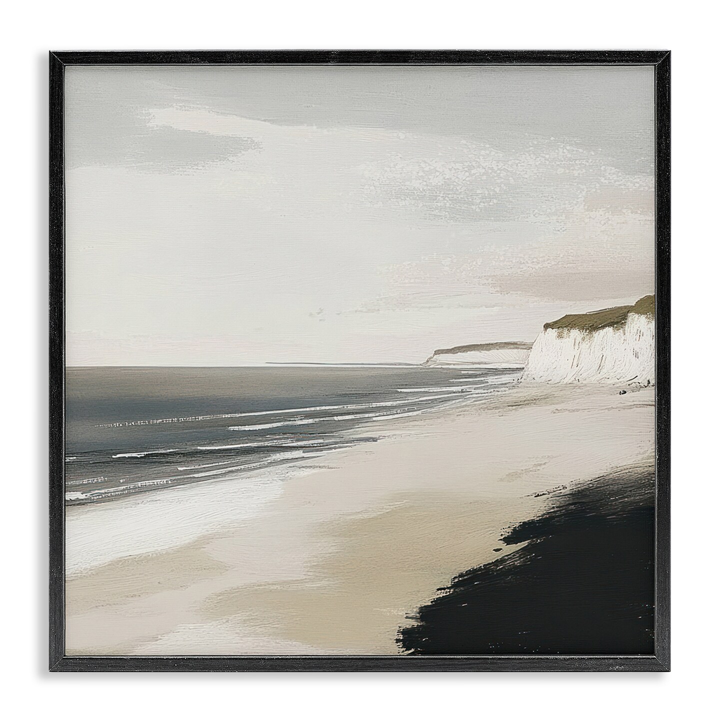 Stupell Industries Soft Sands Seascape Framed Giclee, design by Mona Grace