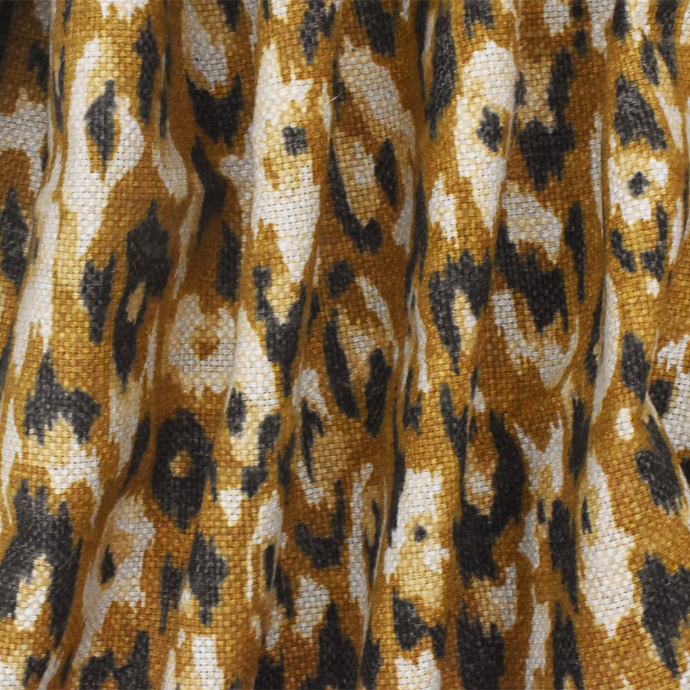 Brown-Black P Kaufmann Cheetah Print Linen Basket Canvas Decorating Fabric By the Yard