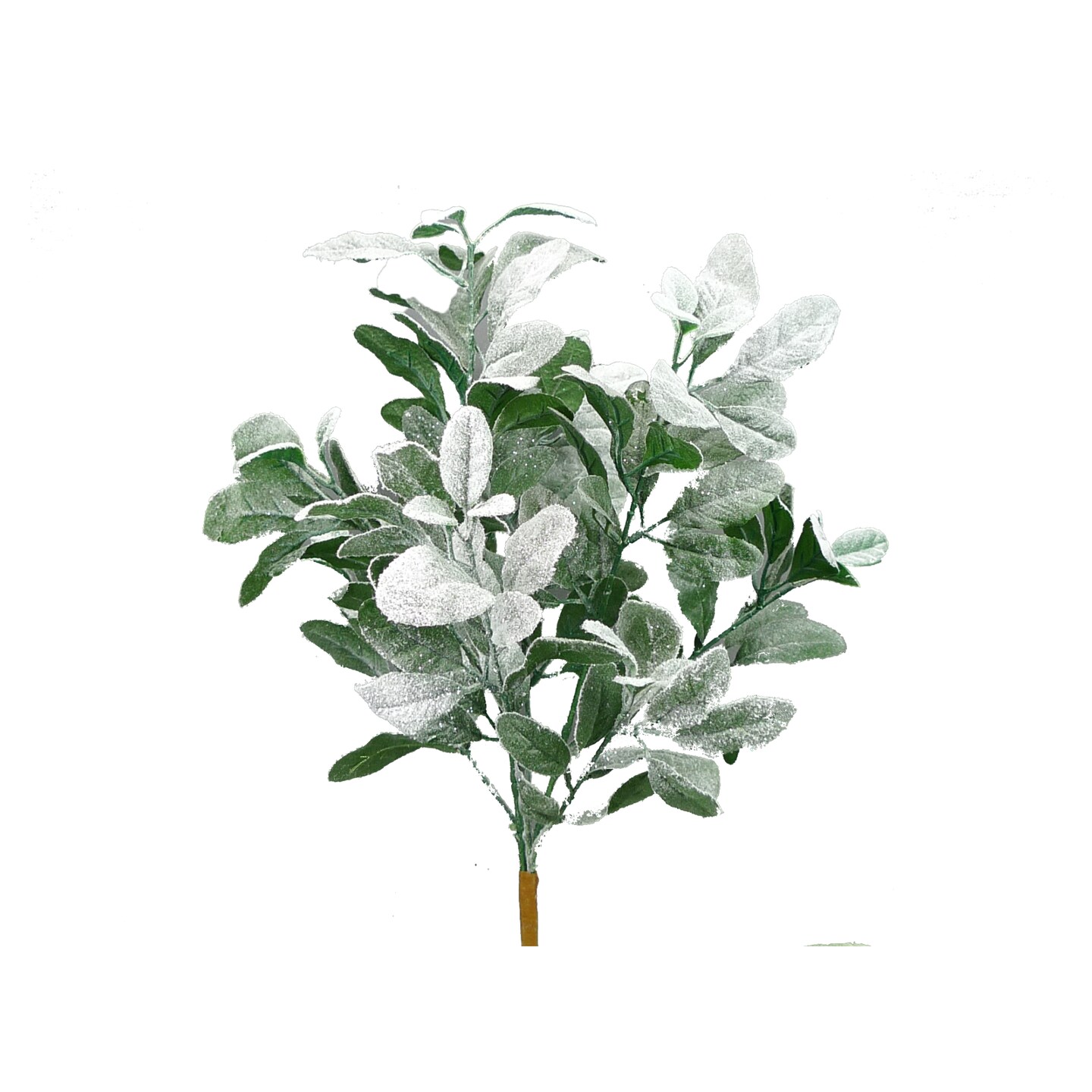 23" Frosted Lamb’s Ear Bush – Artificial Winter Greenery Pick (8 Stems)-84356SNOW