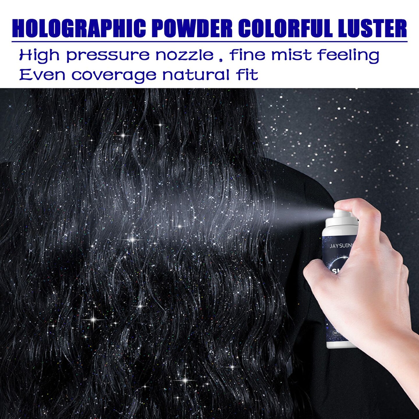 Jaysuing Brightening Glitter Spray Collarbone Hair Halloween Party Nightclub Dress Film Highlighter Spray Powder