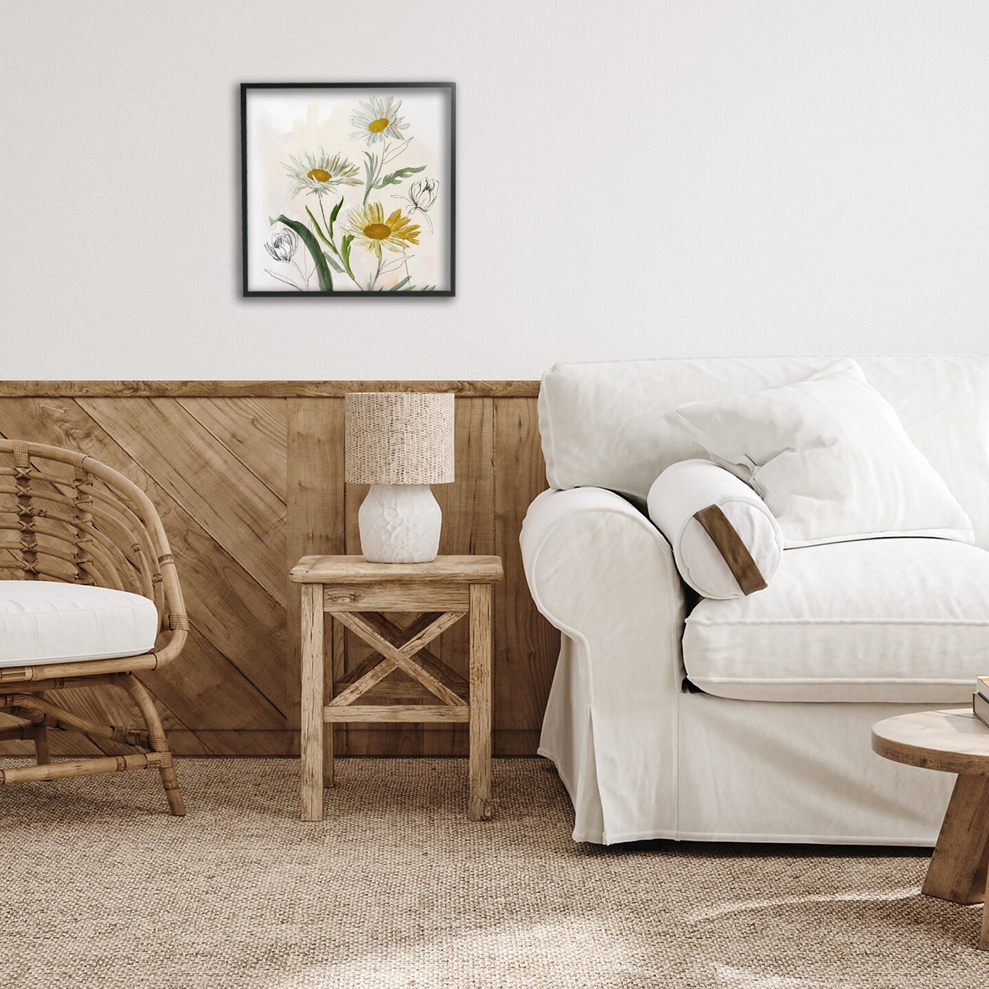 Stupell Industries Pure Simplicity Daisies Framed Giclee, design by Jacob Q