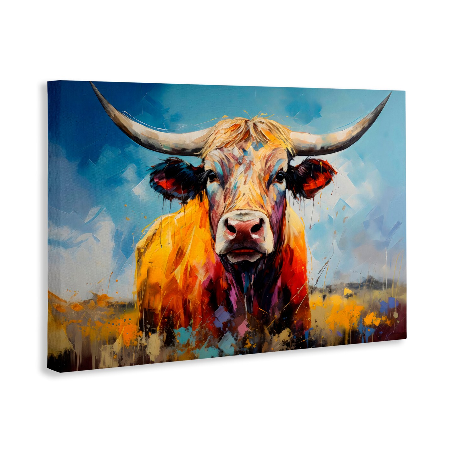 Stupell Industries Moody Longhorn Portrait Canvas, design by LSR Creative Studio