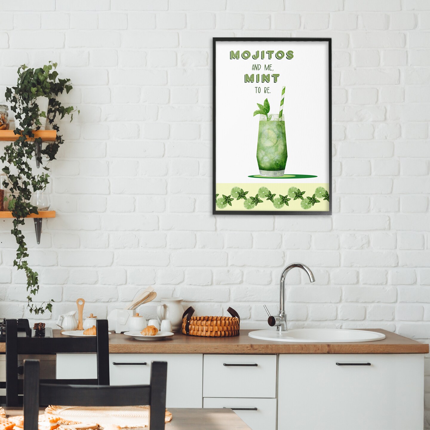 Stupell Industries Mojito & Me Mint To Be Framed Giclee, design by Brett Blumenthal