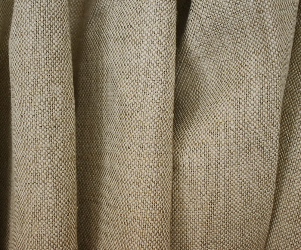 Natural Beige-White Moygashel Woven Irish Linen Home Decorating Fabric By the Yard