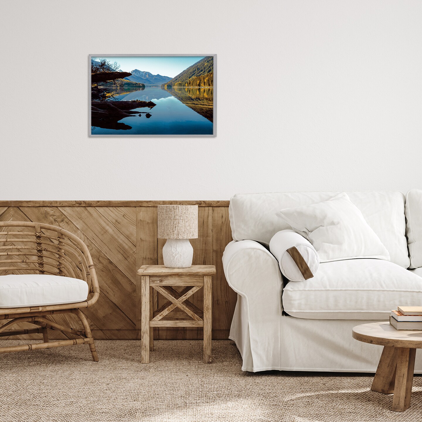 Stupell Industries Evergreen Mirrors River Reflection Framed Giclee, design by Madison Starnes Photography