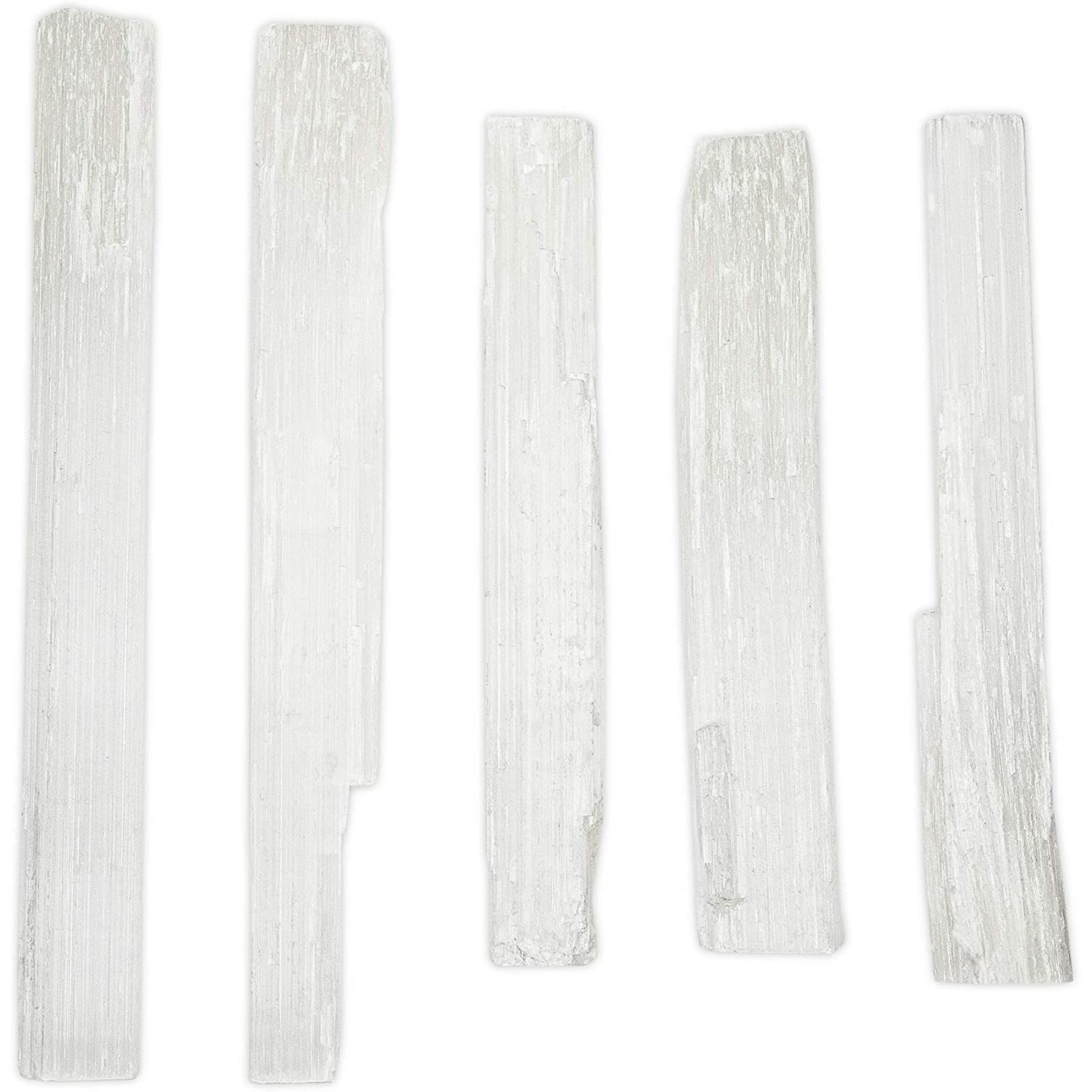 5 Pieces Selenite Wand, Large Crystals and Healing Stones Stick, 6-8 inches