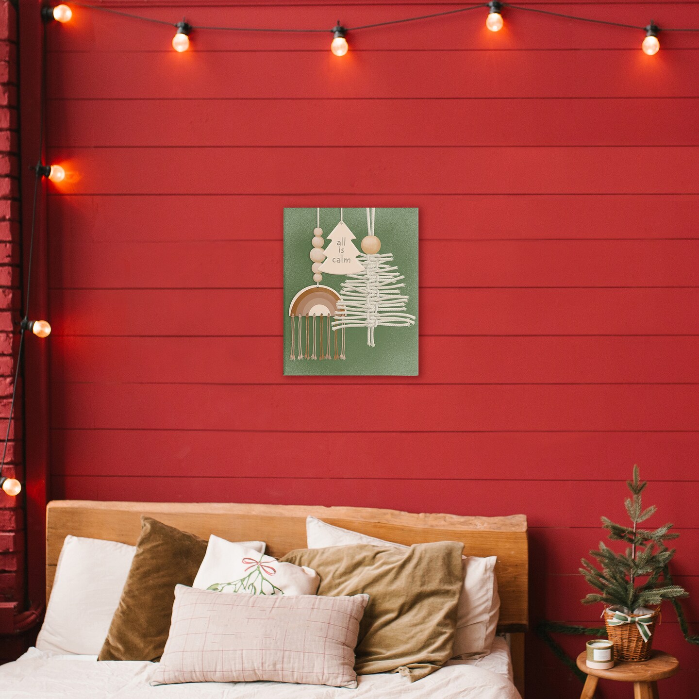 Stupell Industries All Is Calm Boho Ornaments Canvas, design by Jilly Jack Designs