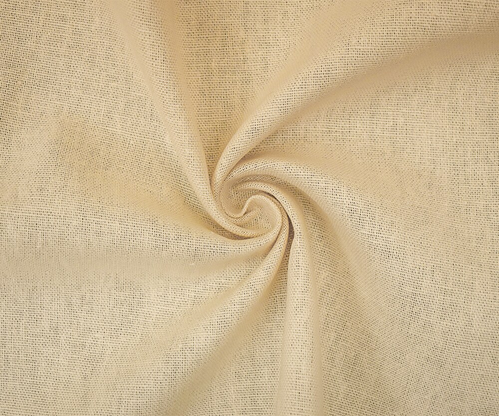 Light Natural Beige Solid Linen Woven Shirting Fabric By the Yard