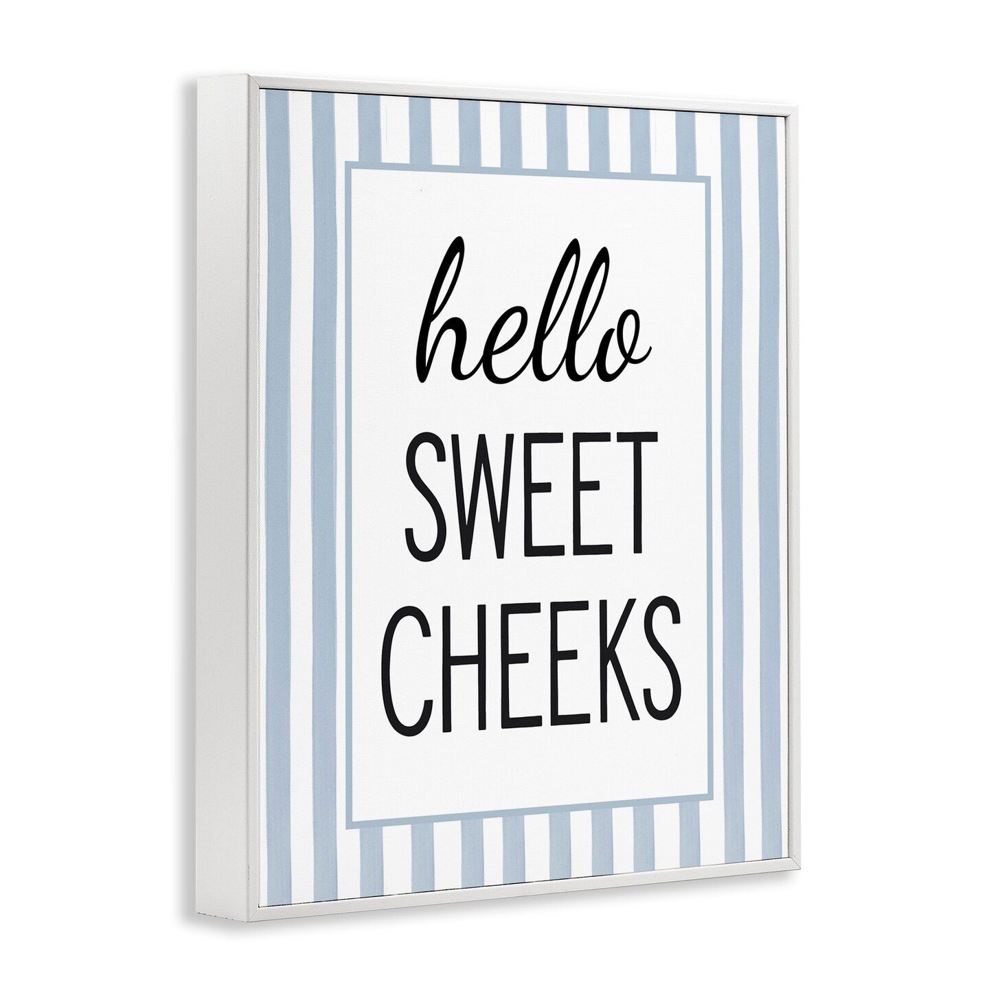 Stupell Industries Hello Sweet Cheeks on Stripes Framed Giclee, design by Lettered and Lined