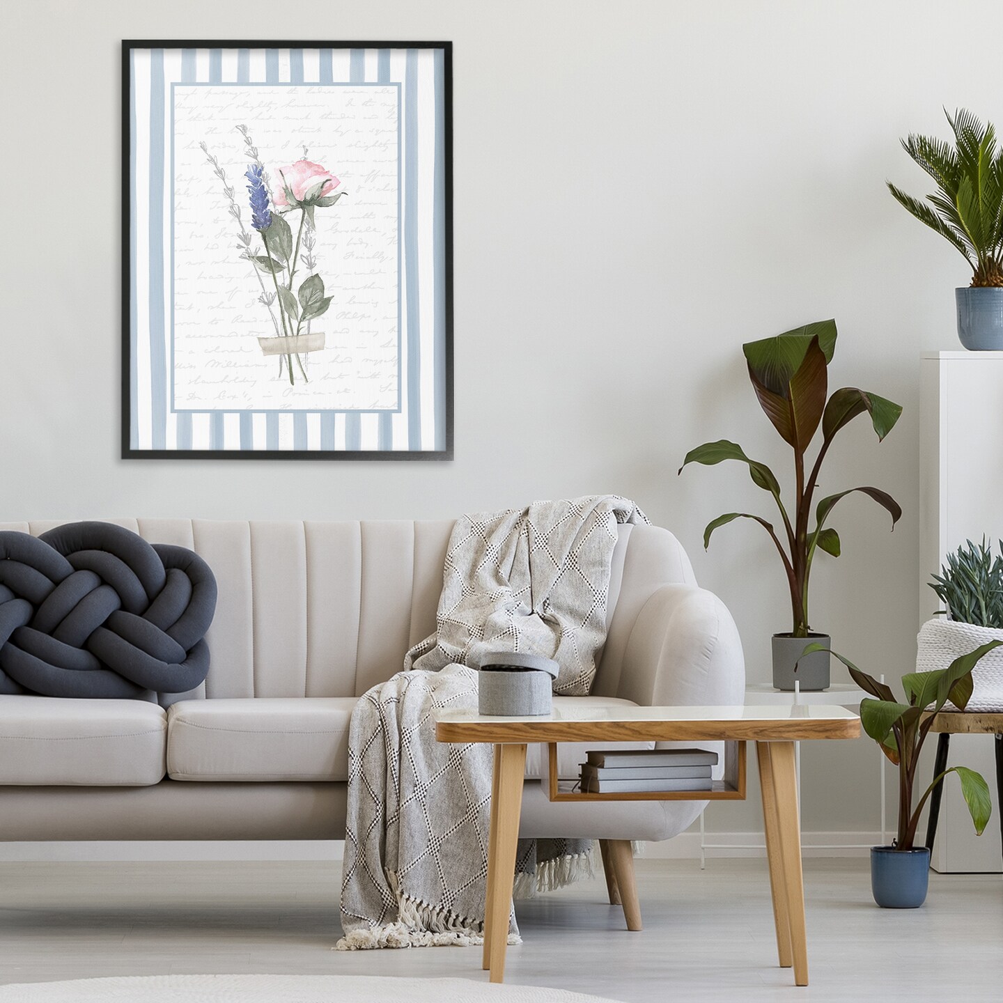 Stupell Industries Delicate Herbs Sketch Framed Giclee, design by Lettered and Lined