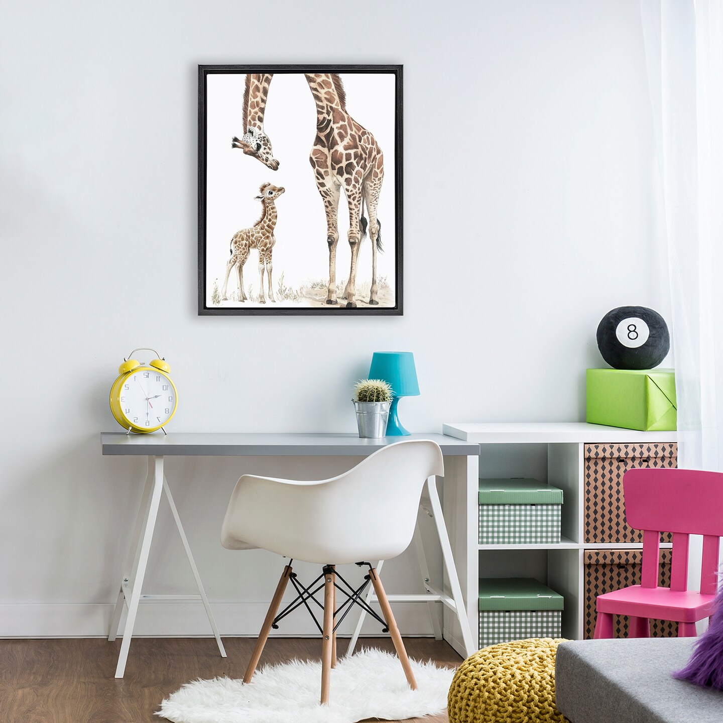 Stupell Industries Baby Giraffe Calf Floating Frame, design by Ramona Murdock