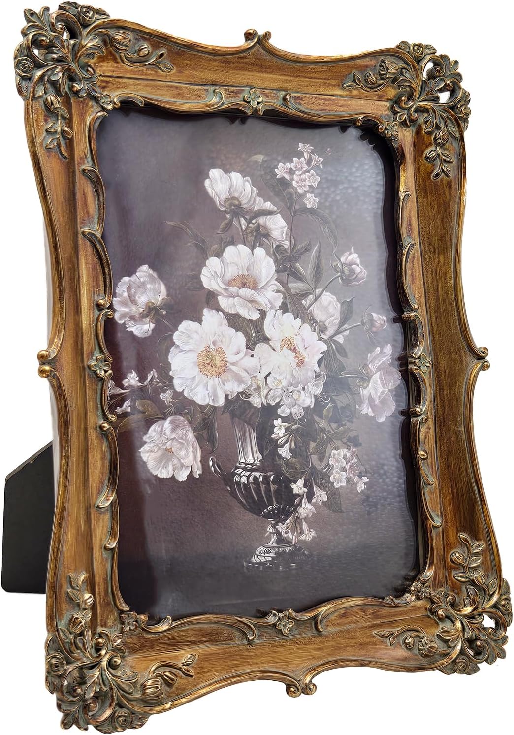 5x7 Vintage Picture Frame, Antique Bronze Gold Ornate Photo Frame(Bronze)8.9"L x 6.9"W