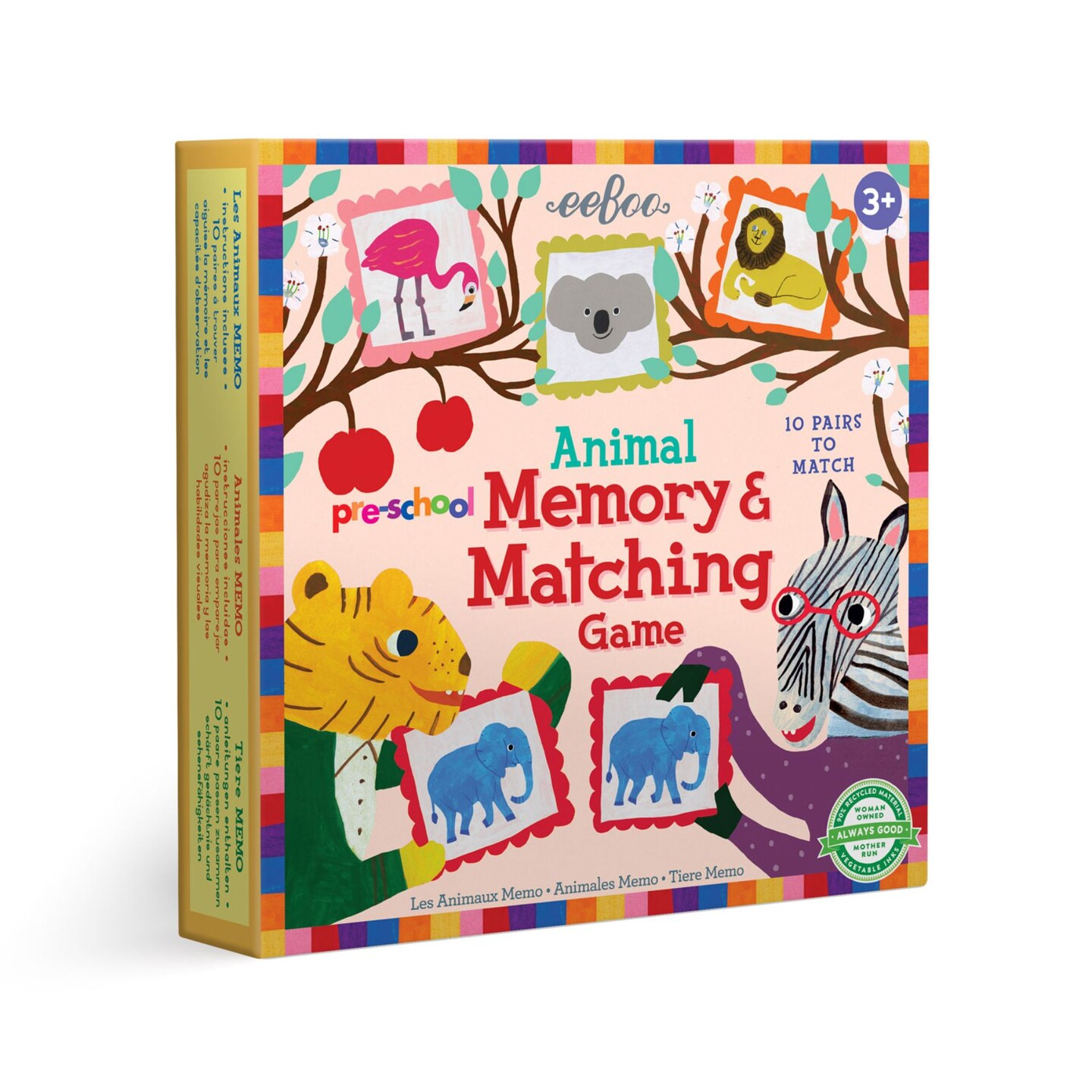Eeboo Animal Color eeBoo Pre-School Animal Memory and Matching Game, Color: Multi, Count ...