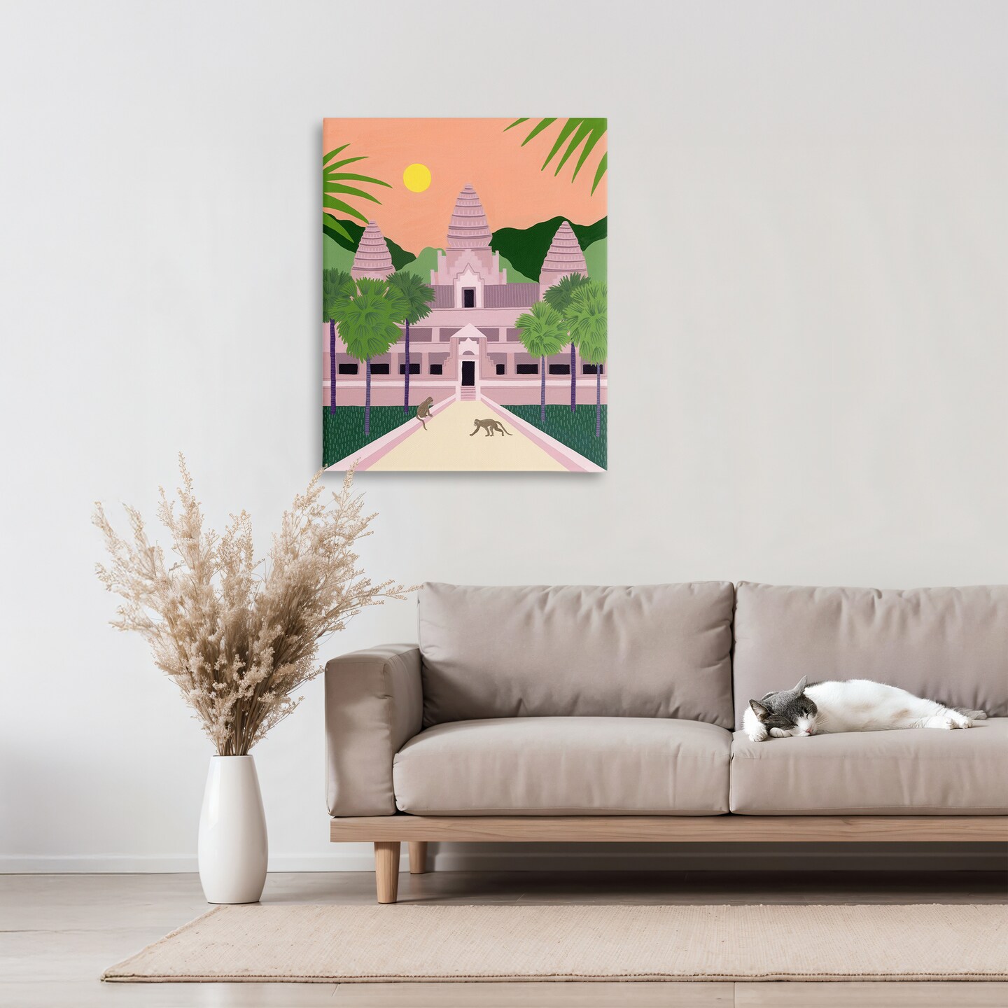 Stupell Industries Angkor Wat Architecture Canvas, design by Courtney Haley